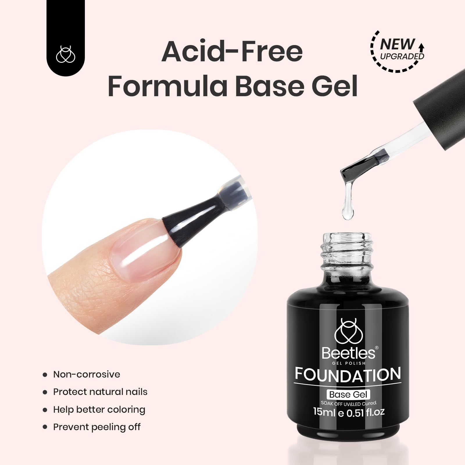 Base Top Coat Nail Glue Set-3Pcs-15ML Each