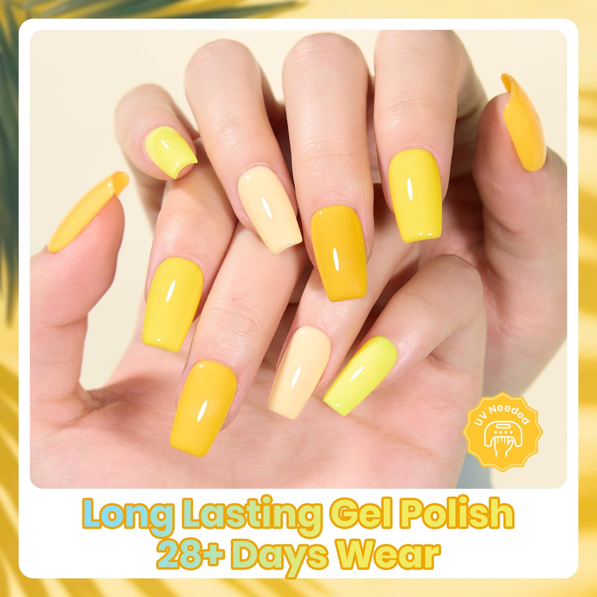 Beetles Yellow Gel Nail Polish Set Amalfi Holiday 6 Colors Yellow Gel Nail Polish Set Summer Nails