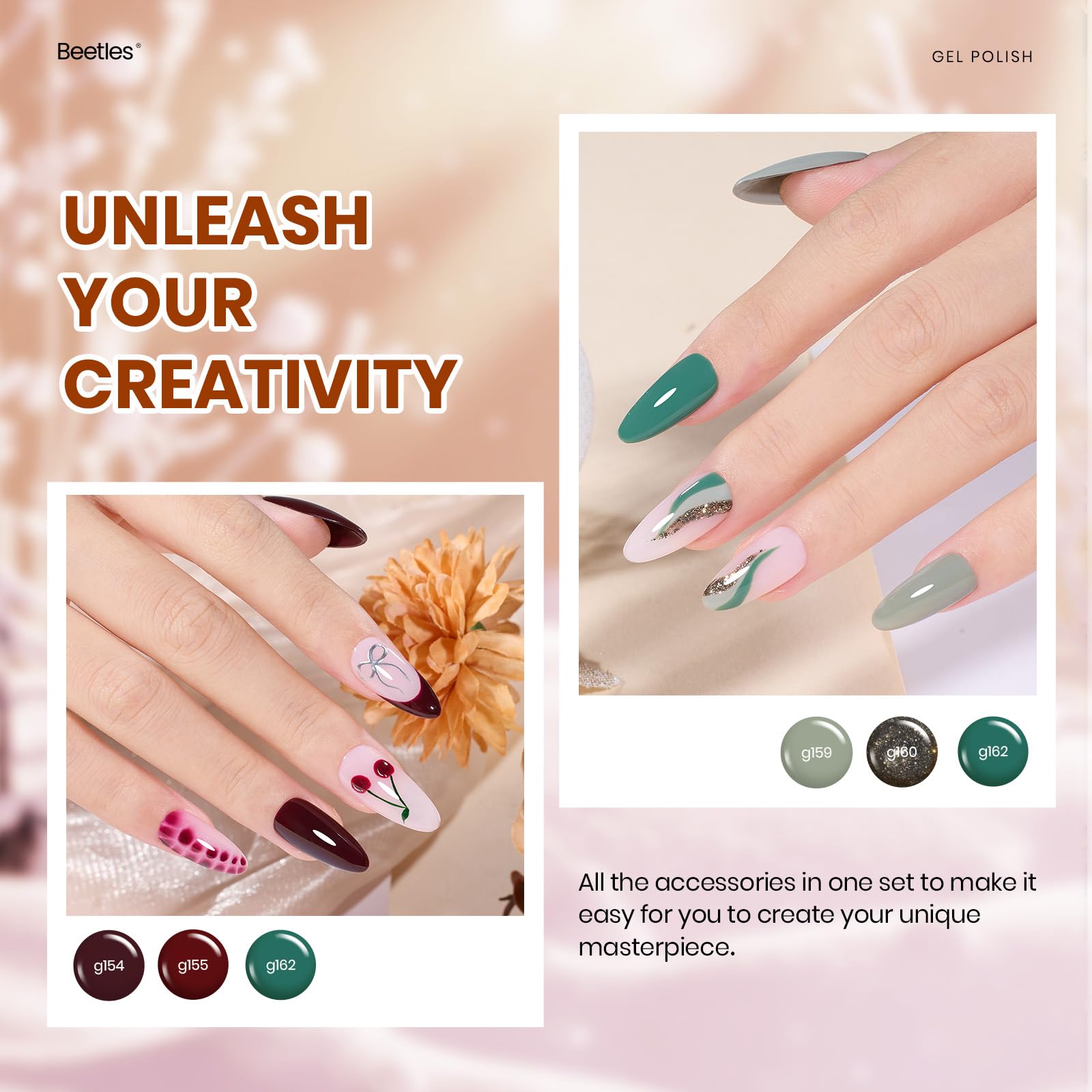 Beetles Gel Polish Winter Sonata Winter Nails  - 20 Colors Brown Winter Sonata Fall Gel Nail Polish Set