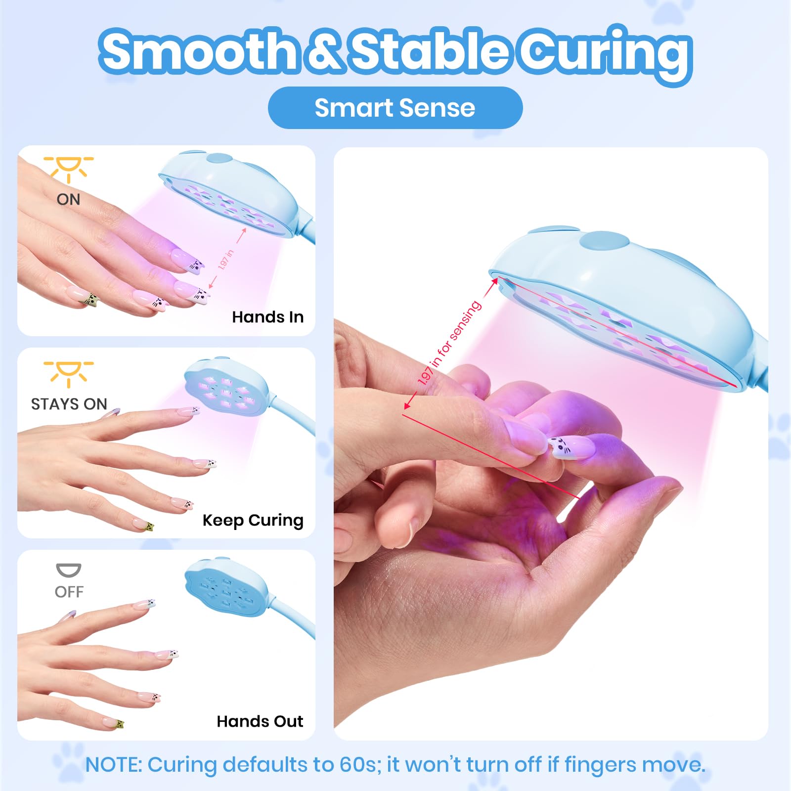 Beetles 360° Flexible Gooseneck UV Nail Lamp Blue Color