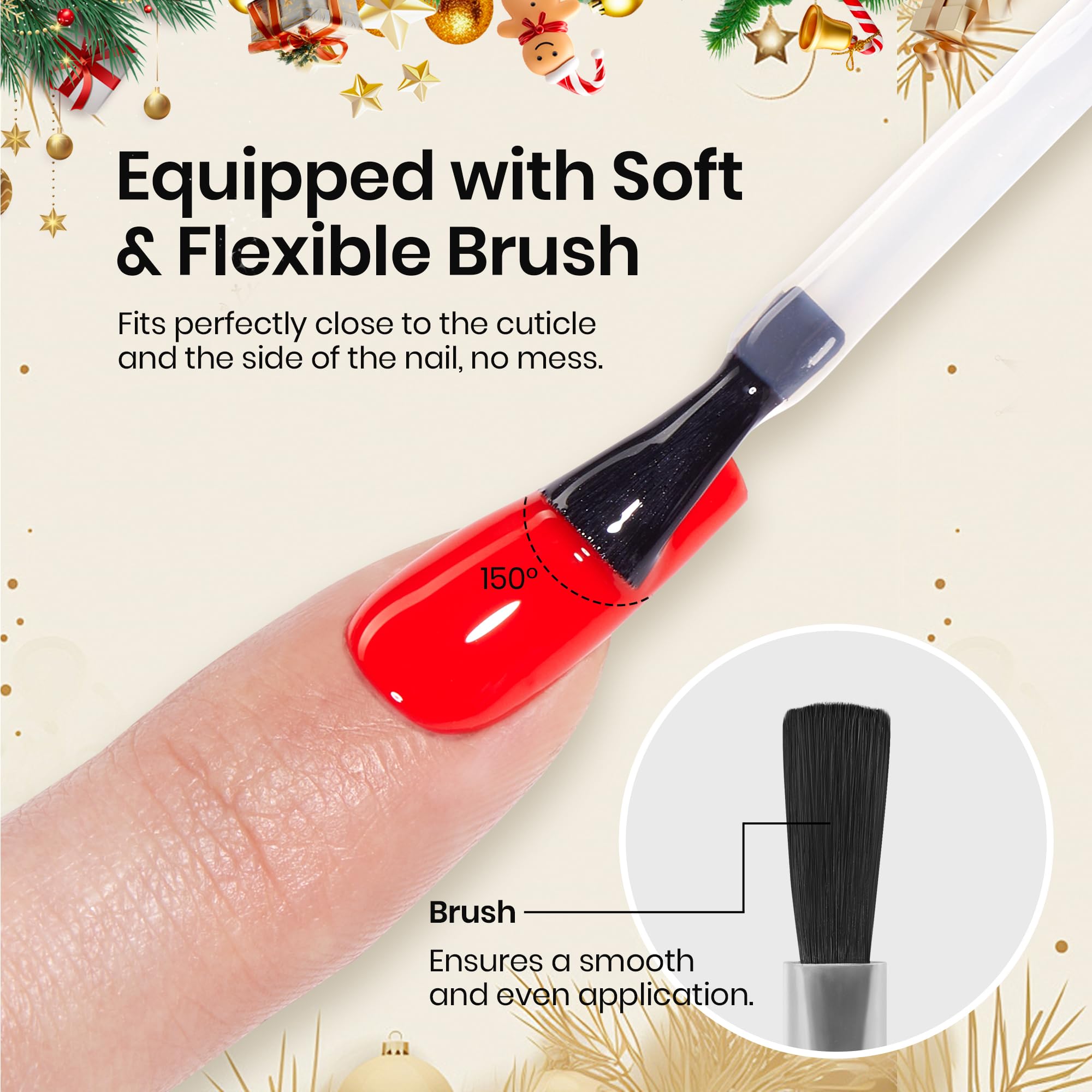 Beetles Christmas Limited Gel Top Set - 2Pcs 15ml Top Coat Gel Nail Polish