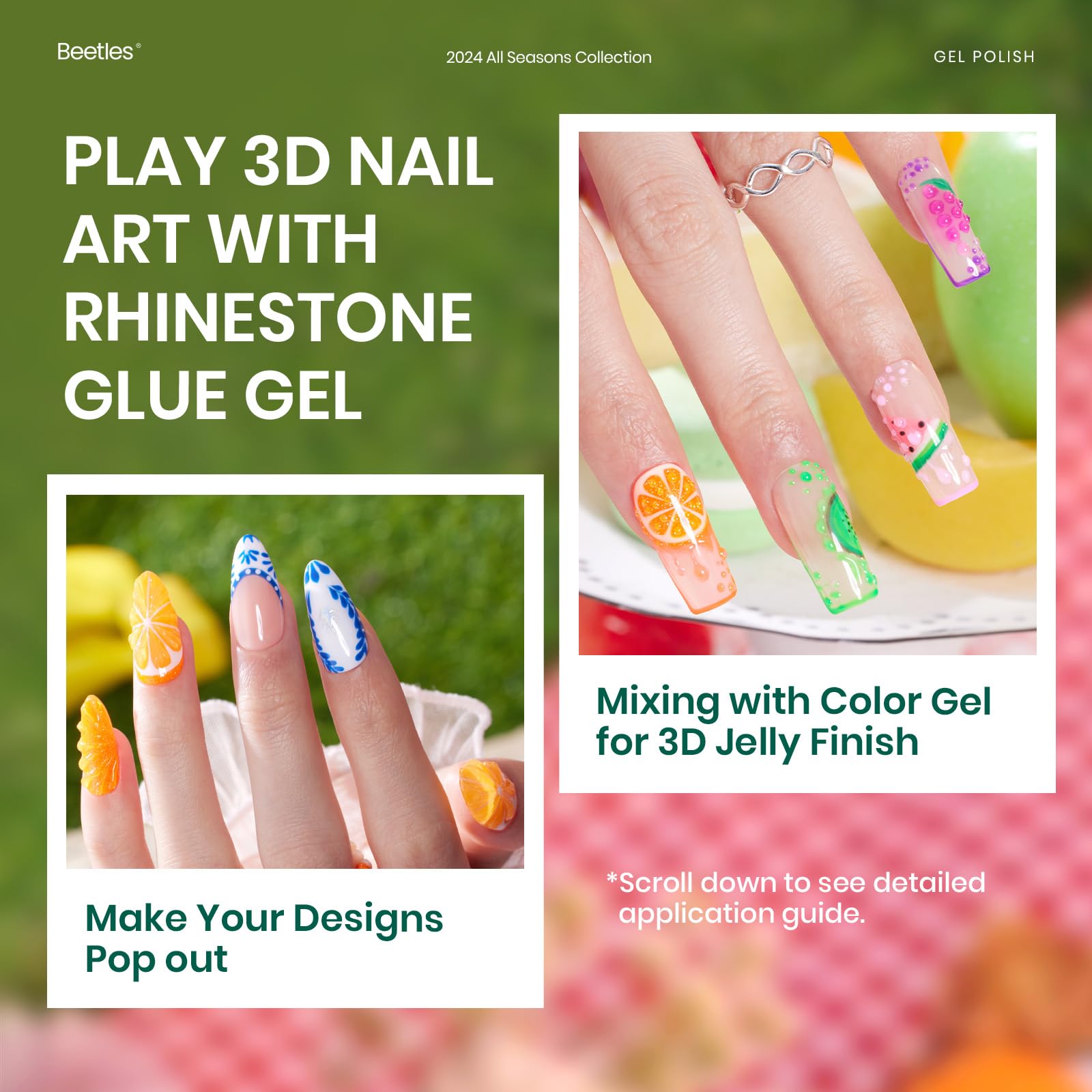 Picnic Party | 36 Nail Pastel Glitter Gel Polish Colors