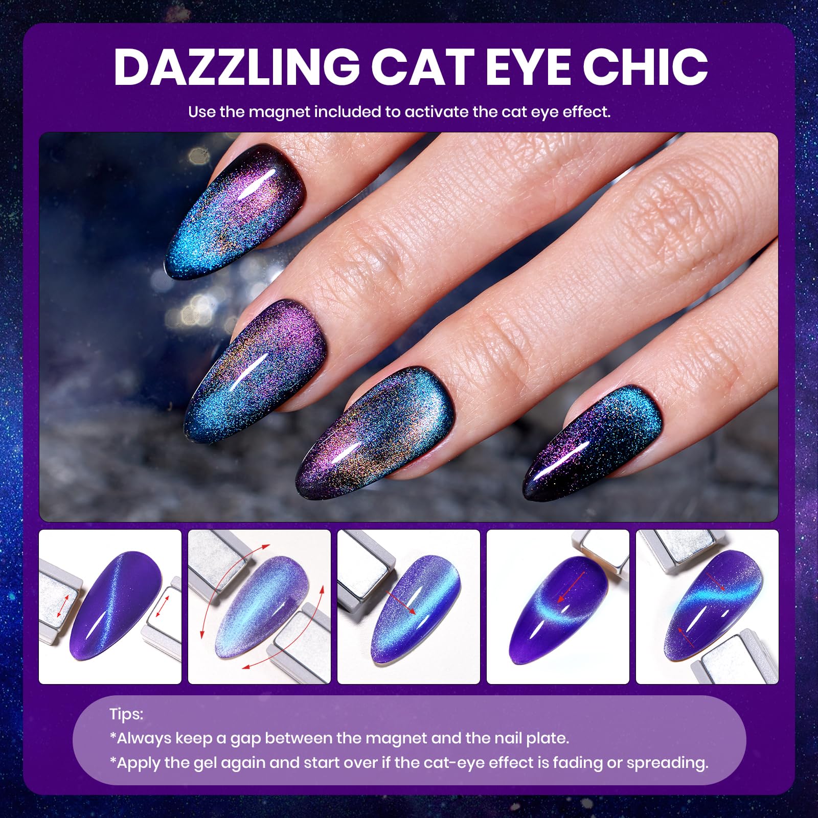 Beetles Stellar Mirage  - 20 Colors Fall Halloween Jelly Cat Eye Color Changing Gel Polish Set