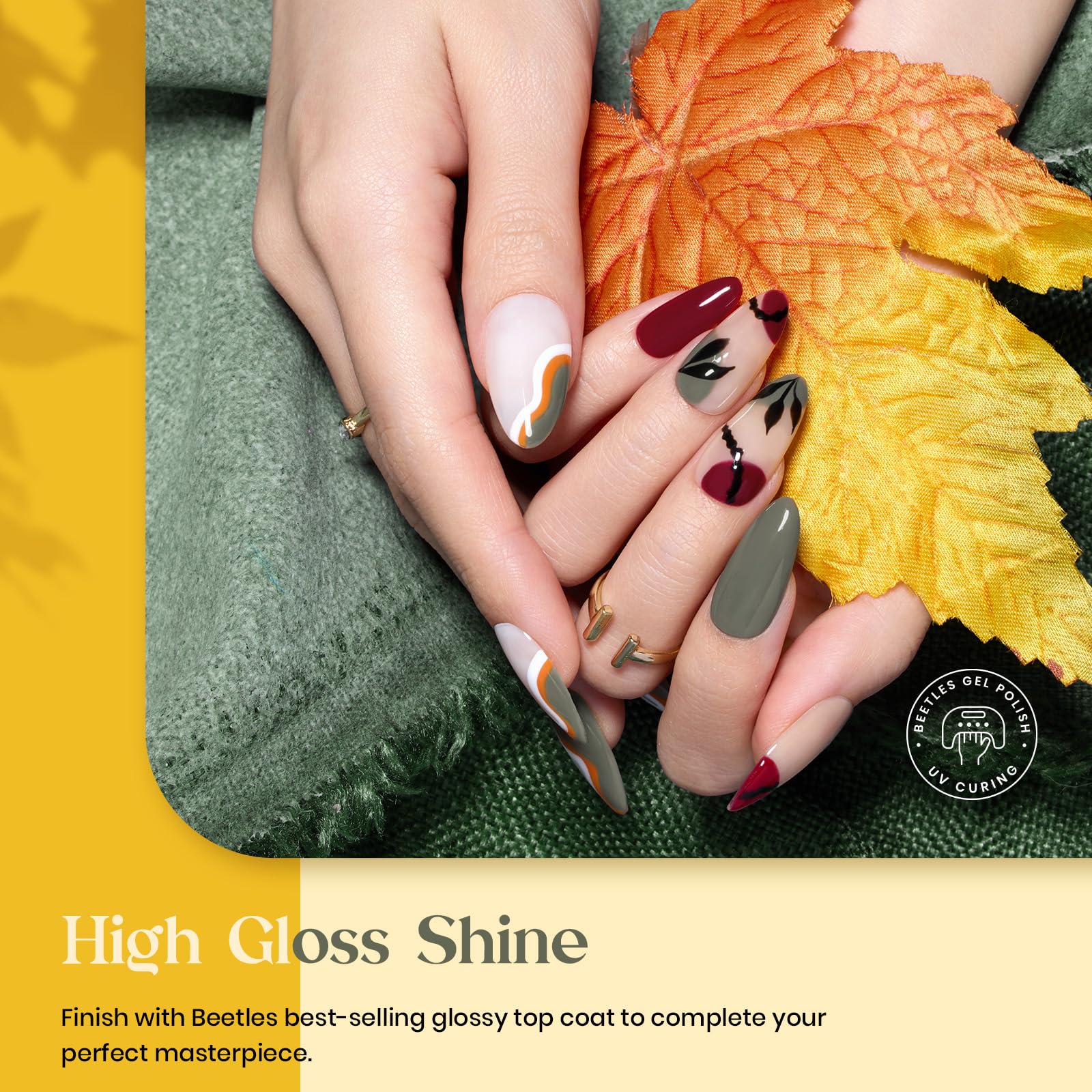 Golden Season - 6 Colors Fall Glitter Gel Nail Polish Set