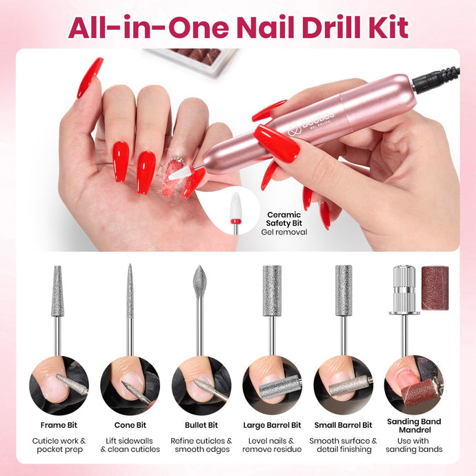 Beetles The Color Empire Gel Nail Starter Kit 100 Colors Nail Bundle With Nail Drill & UV Lamp