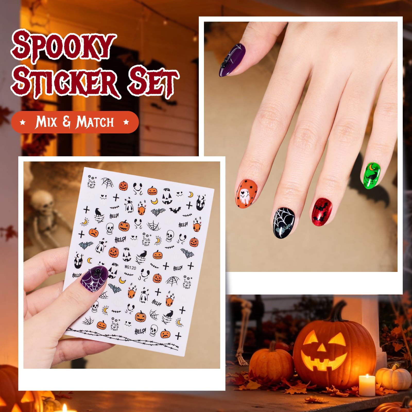 Beetles Halloween Nail Polish Set 6 Colors Quick Dry Regular Limited Edition Nail Polish
