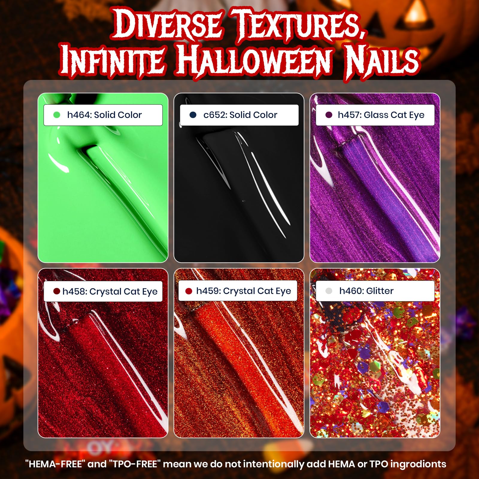 Beetles Halloween 6 Colors Gel Nail Polish Set 2026 Limited Edition Gift Box