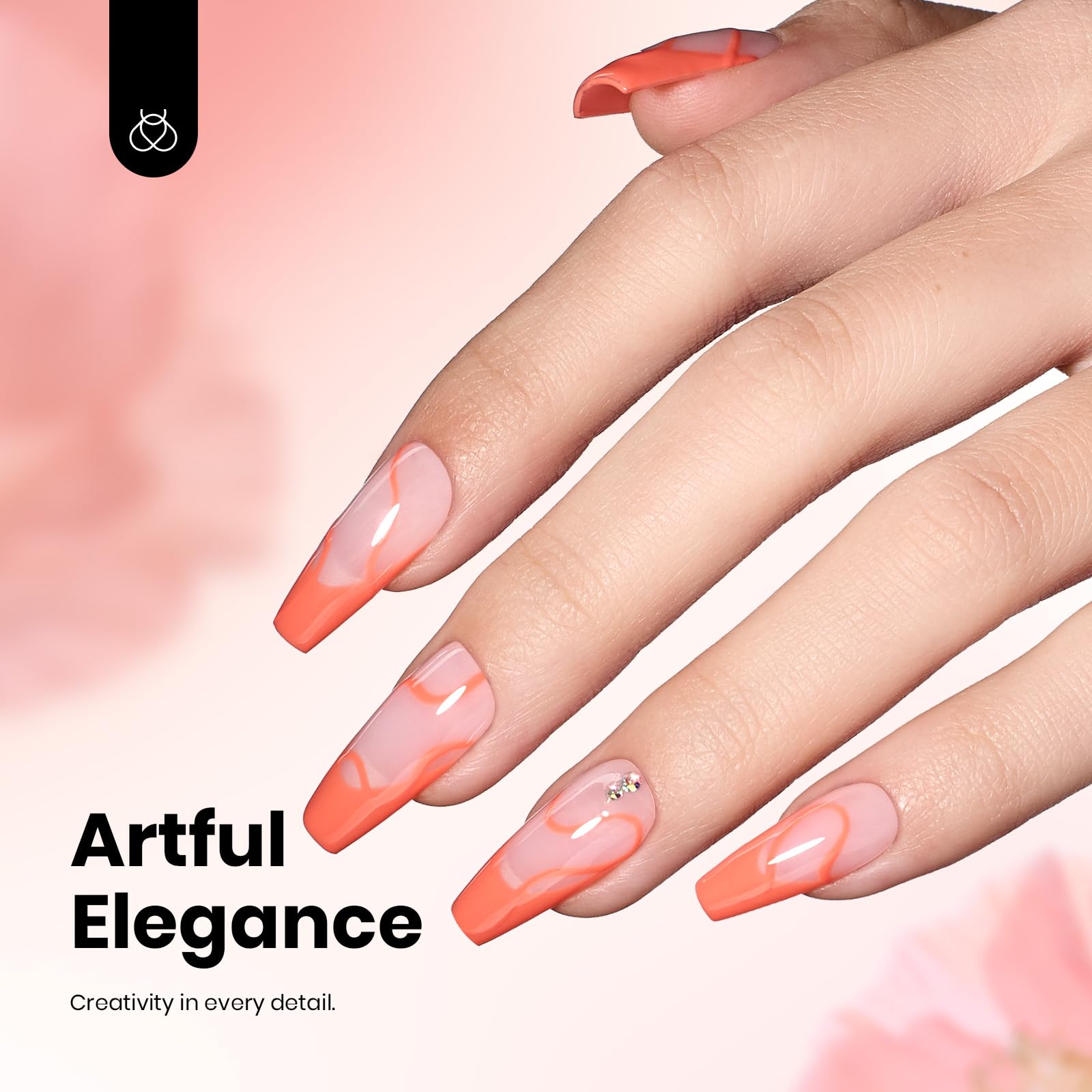 Hema-Free Gel Coral Orange Gel Nail Gel Polish 15ml