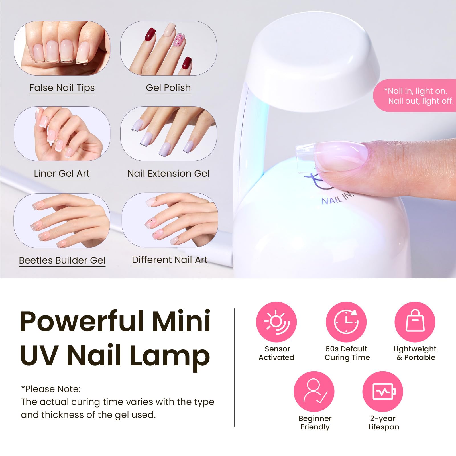 Beetles Tipex Gel Nail Kit  Pre-Extra Short Square: 16 Sizes 224 Pcs Pre-Building False Nail Tips
