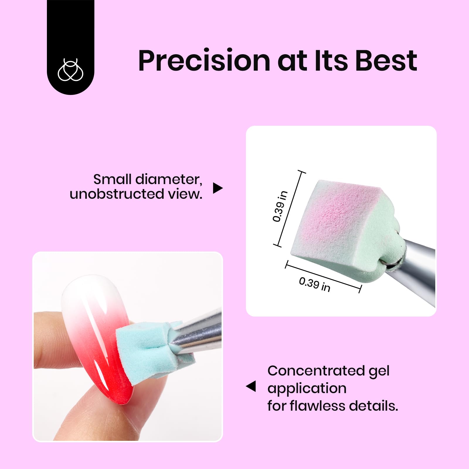 150Pcs Soft Nail Sponges for Ombre Colorful Nail Sponge with Grabbing Pen Blooming Nails Art Brushes