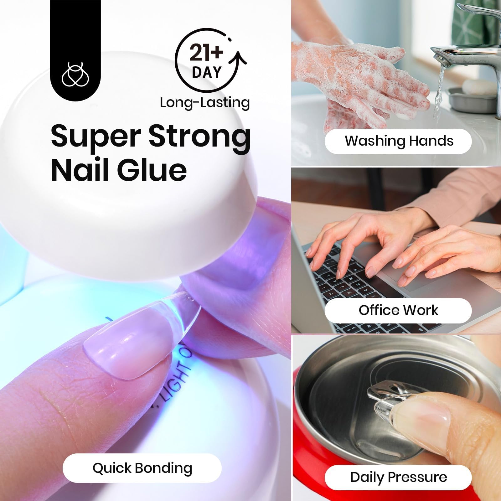 Beetles 4Pcs HEMA-Free Nail Extension Kit