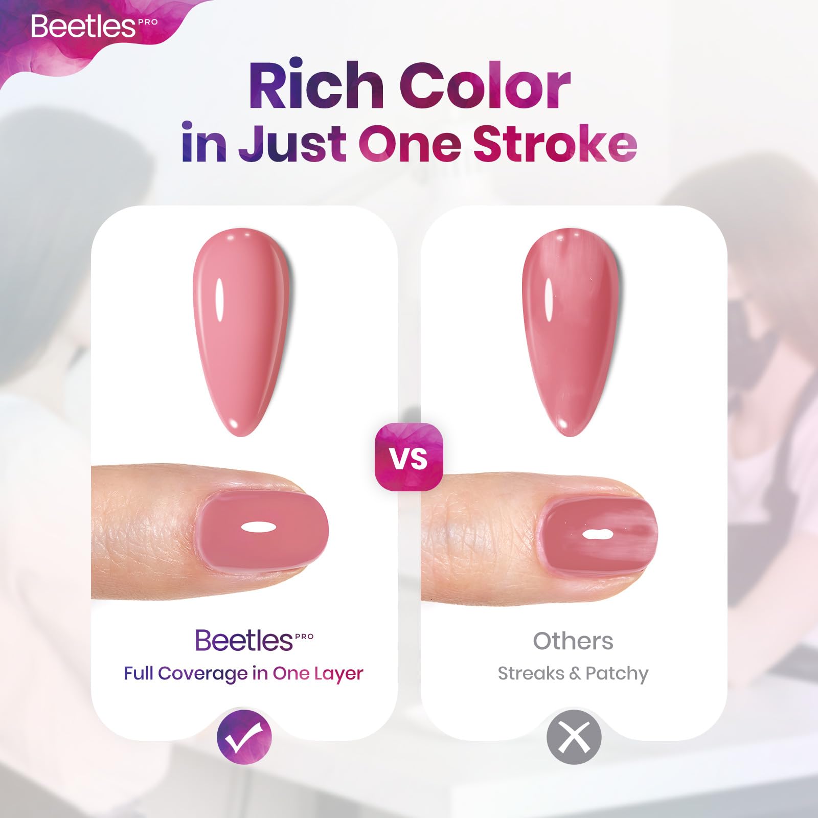 Beetles Pro Pink Gel Polish Nails Shake It Off - 1 Pcs 20ml Nude Pink Color Gel Polish