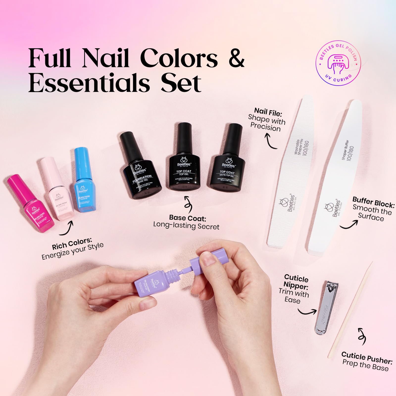 Beetles Seasons Variations - 48 Colors Brown Glitter Fall Gel Nail Polish Kit