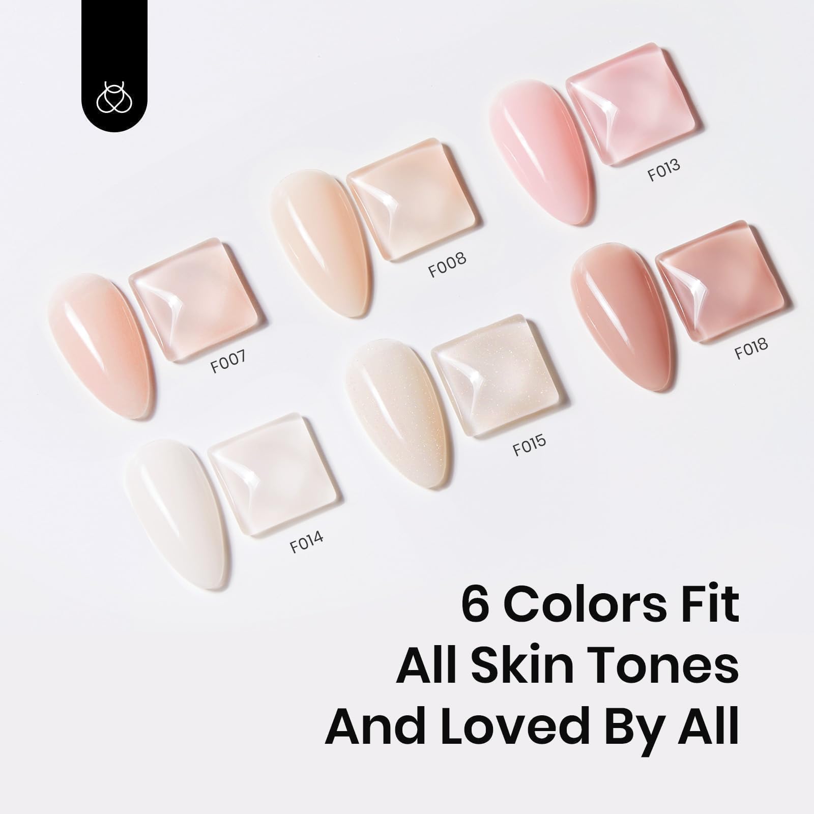 Beetles Color Base | Color Base Nude Ge Gel Polish 6 Colors Set