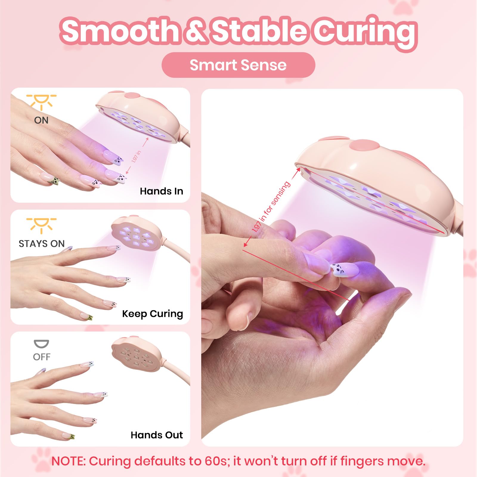 Beetles Gooseneck UV Nail Lamp - Meowgic StrawPurr Mini LED Nail