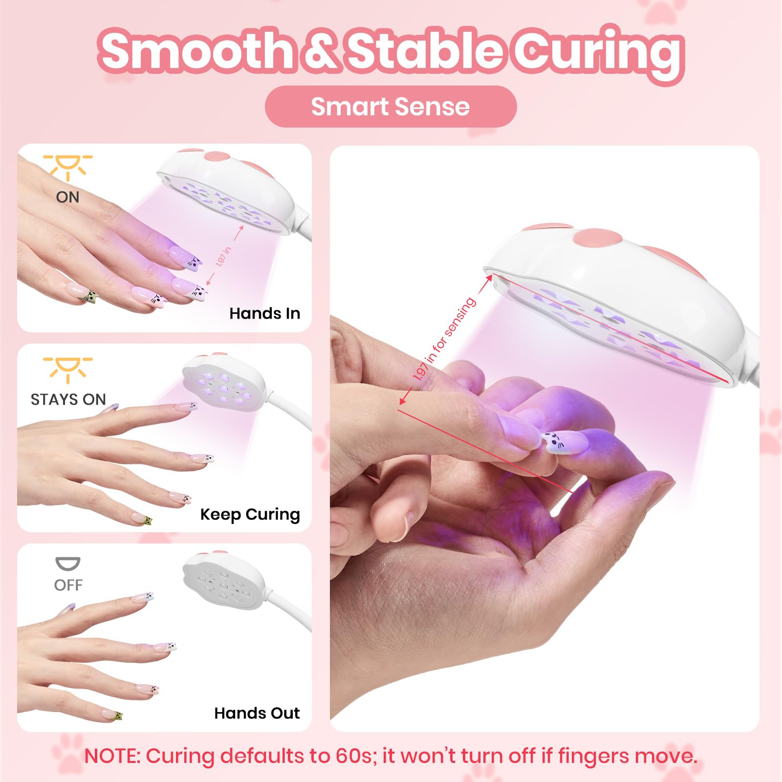Beetles 360° Flexible Gooseneck UV Nail Lamp White Color