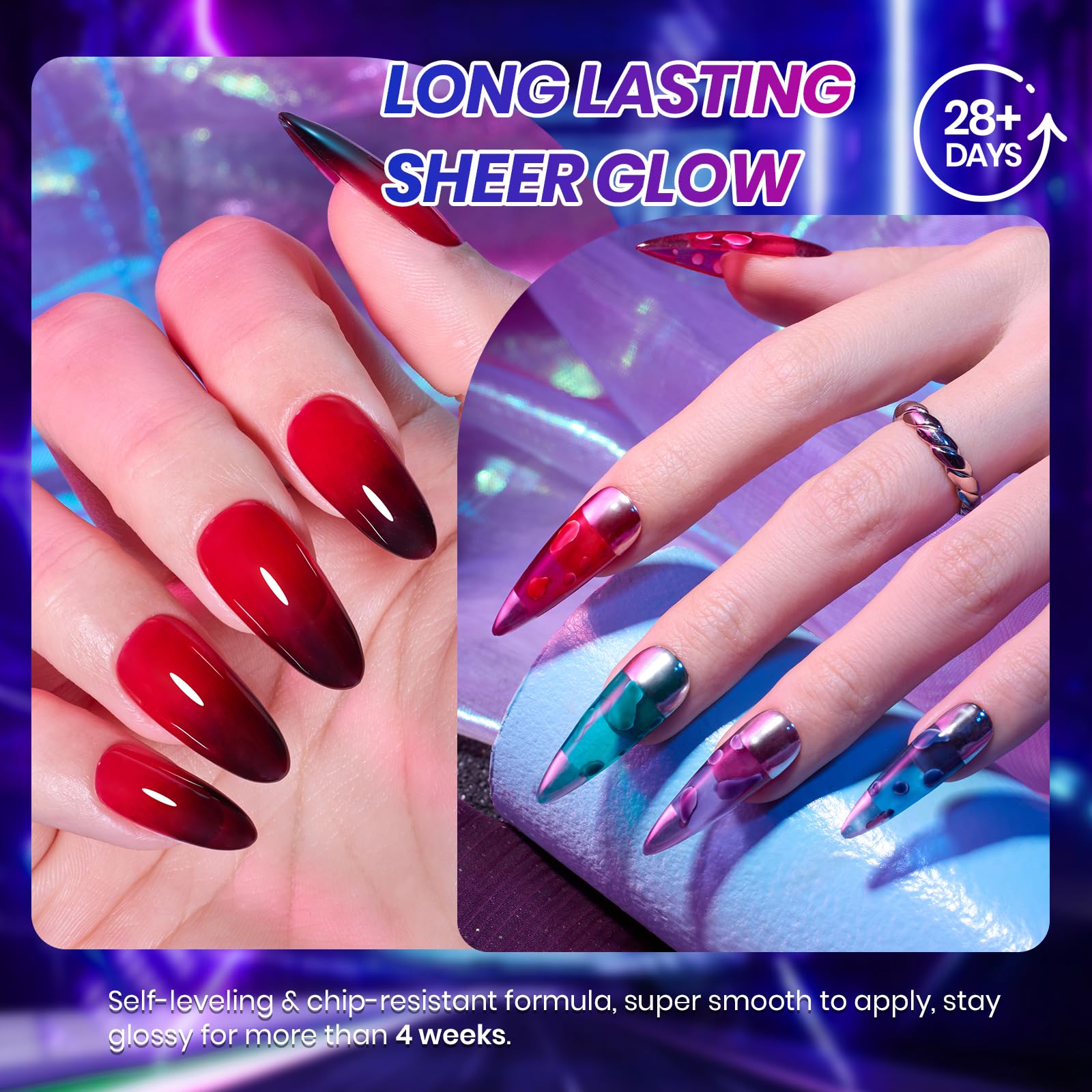 Beetles Gel Polish Vivid Noel Jelly - 6 Colors Christmas Nail Kit