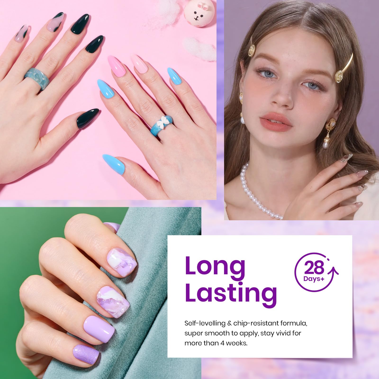 Beetles Gel Polish Winter Gel Nail Polish Set 32 Colors All Seasons Kit with Base Top Coat UV LED Needed Gifts