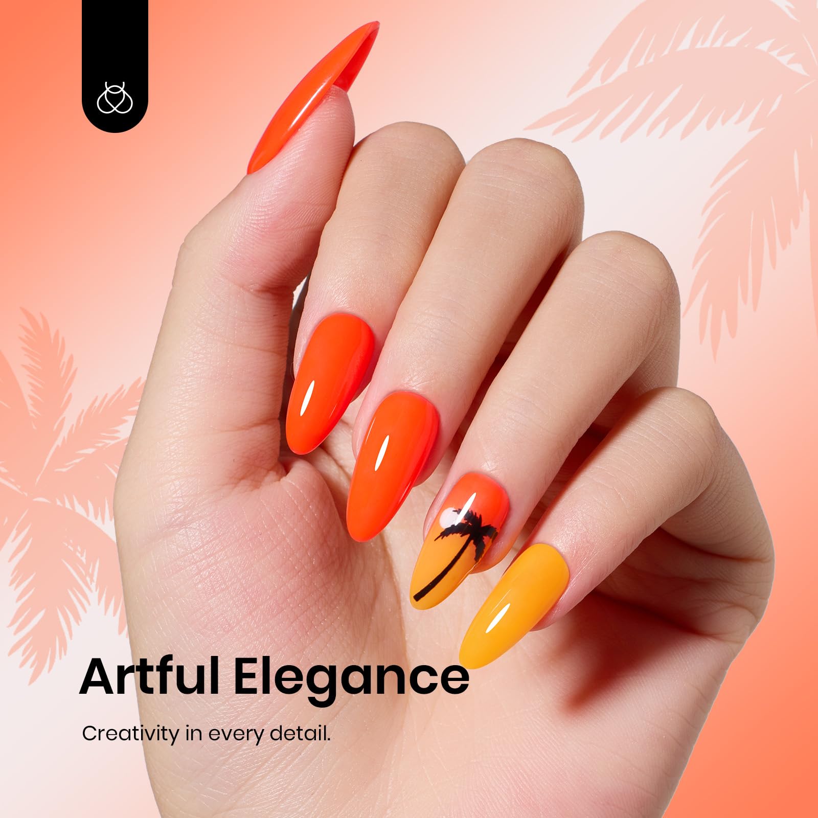 Bright Orange - Neon Sunset Halloween Neon Orange Gel Nail Polish