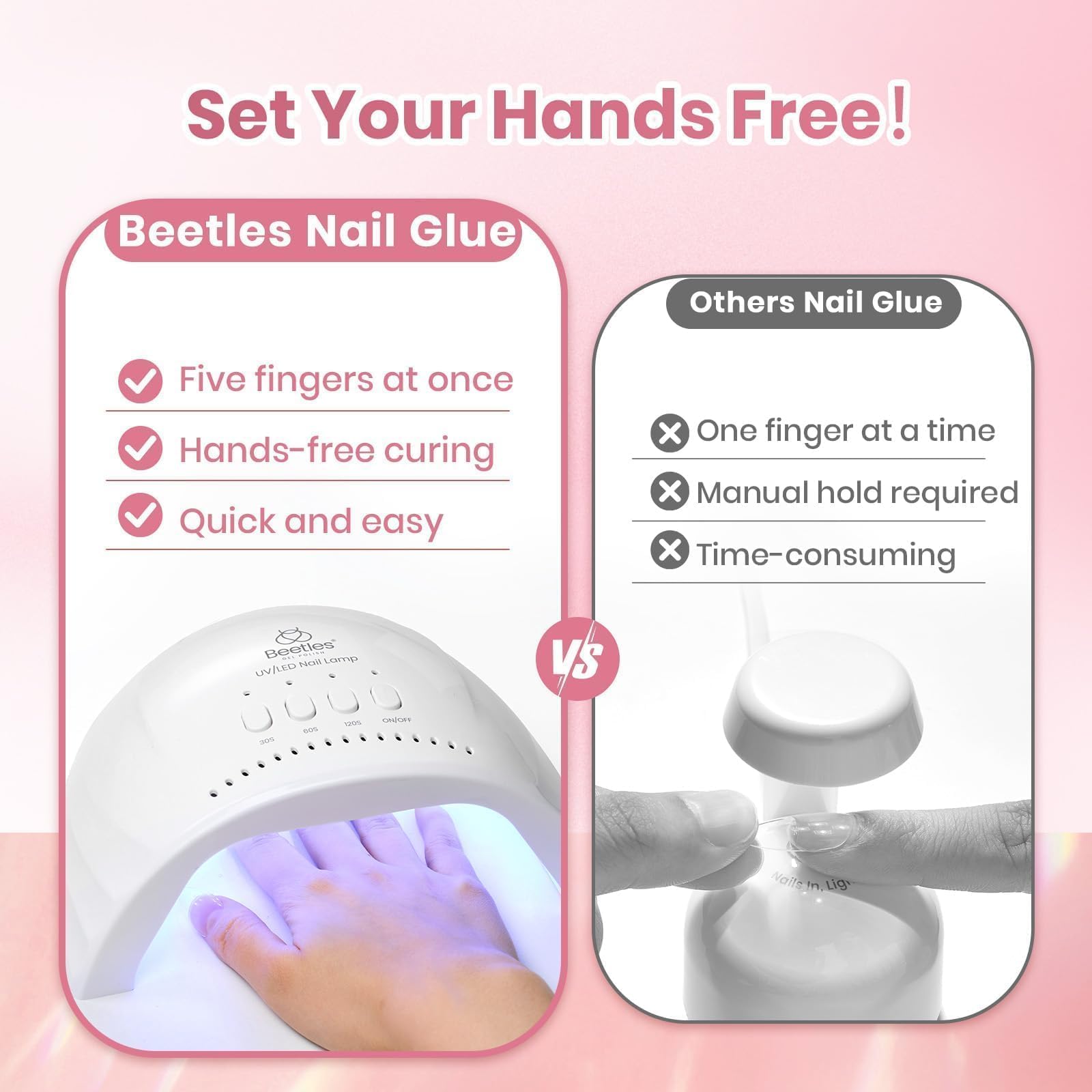 Beetles Hema-Free & TPO Free Nail Glue Gel 20g Solid Nail Glue for Tipex Instant Apex Nail Tips