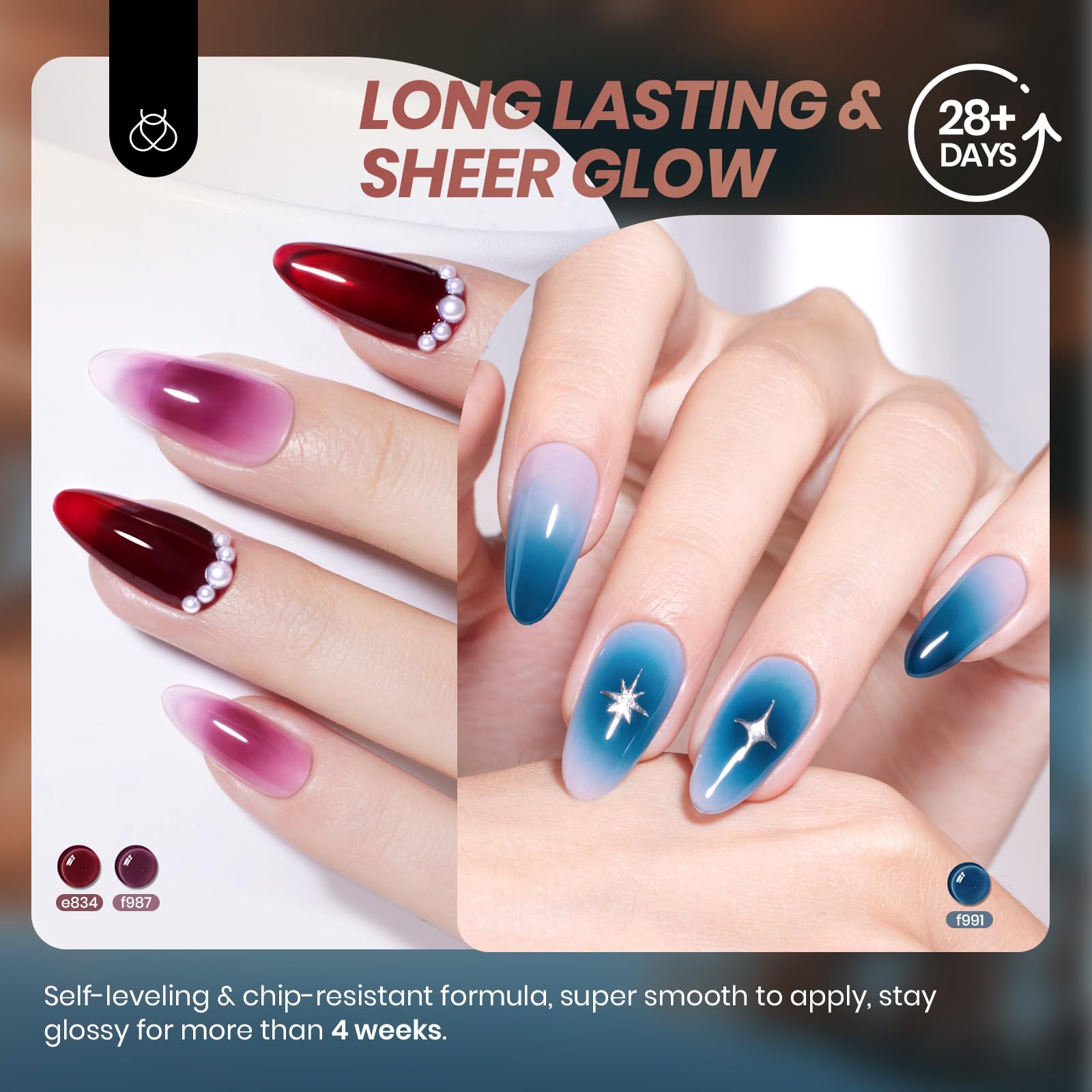 Midnight Syrup - 6 Colors Jelly Fall Gel Nail Polish Set