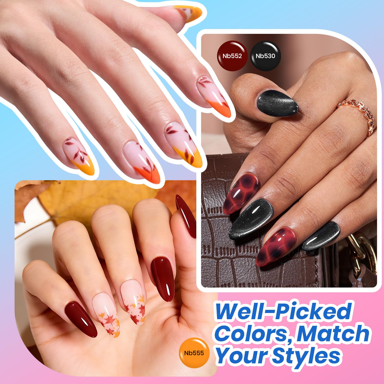 Beetles Gel Nail Starter Kit Harmony Palette 36 Colors HEMA-Free