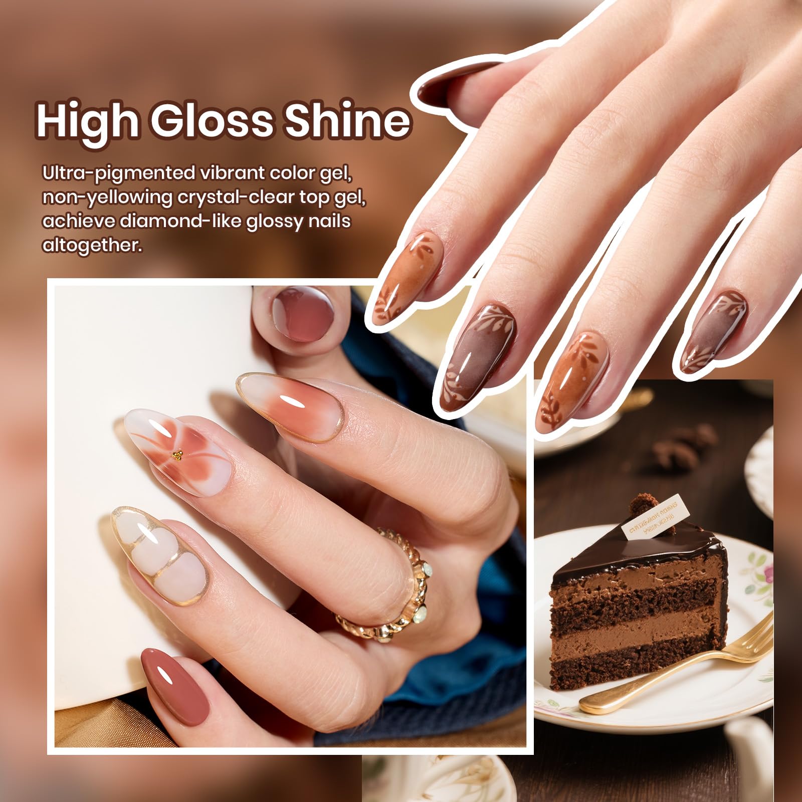 Brownie Bliss - 6 Colors Gel Nail Polish Set
