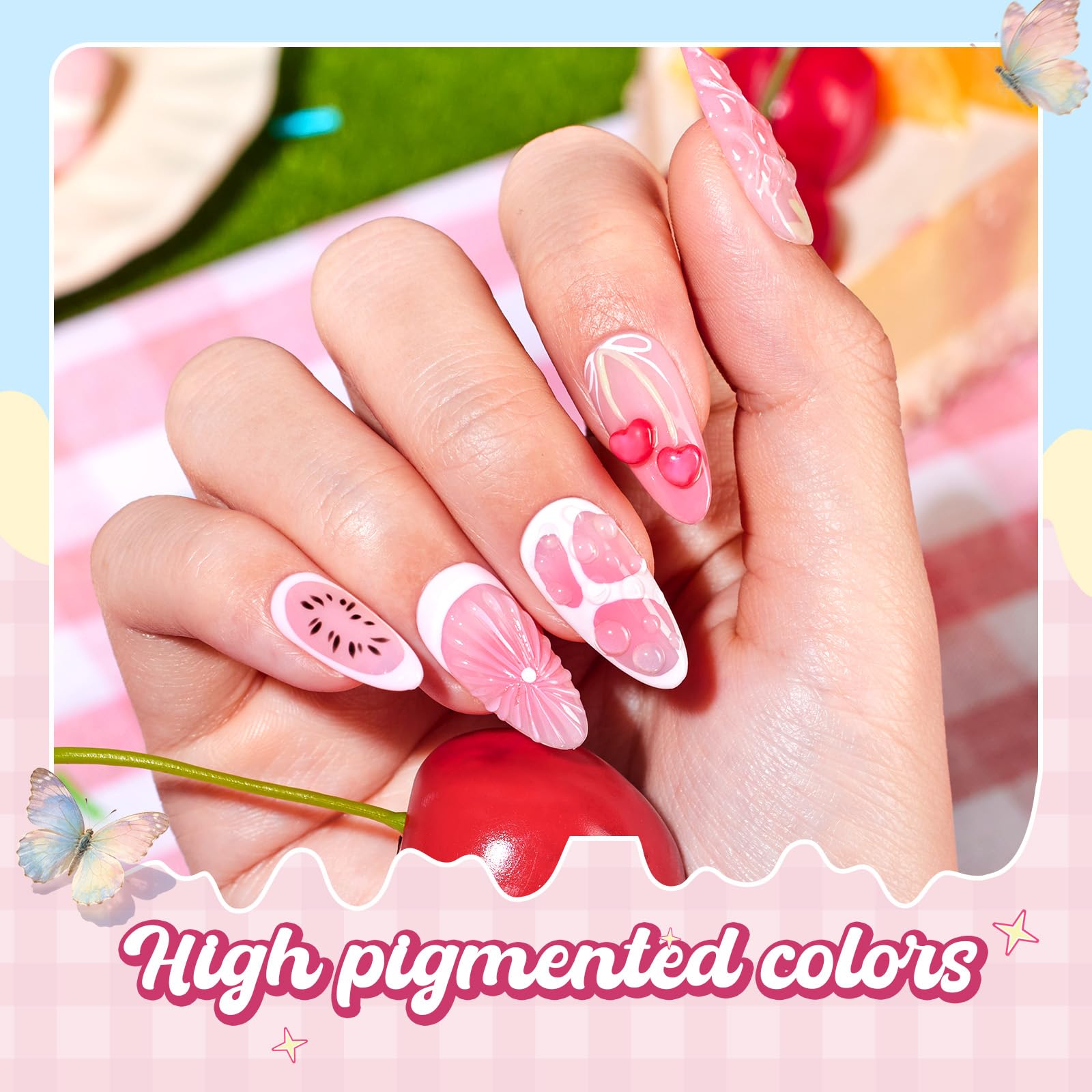 Beetles Pastel Gel Nail Polish Set - Spring Anthology 20 Colors Gel Polish Cat Eye Pink Yellow Blue Green Pearl Shimmer