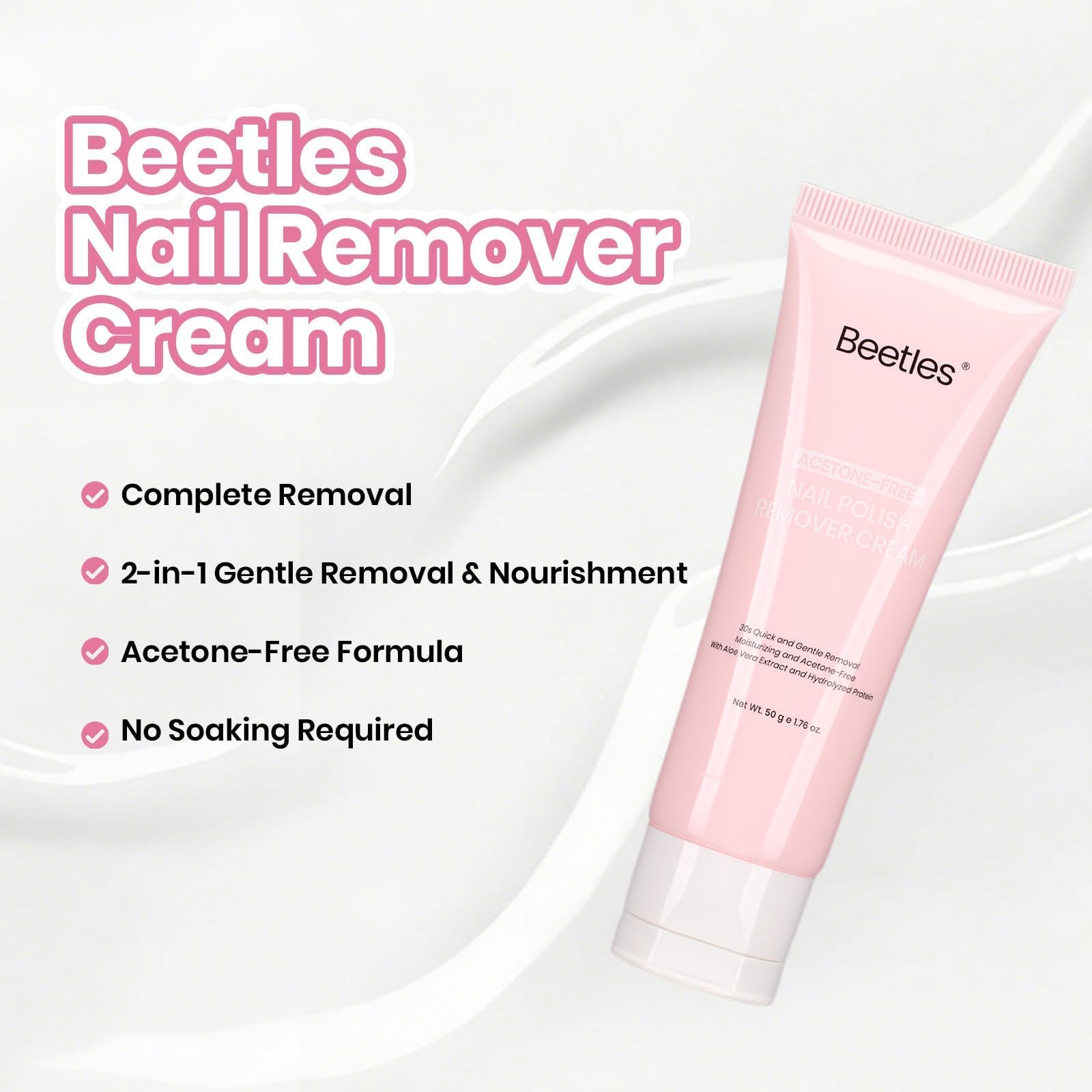 Beetles Acetone-Free Nail Polish Remover Cream 50g