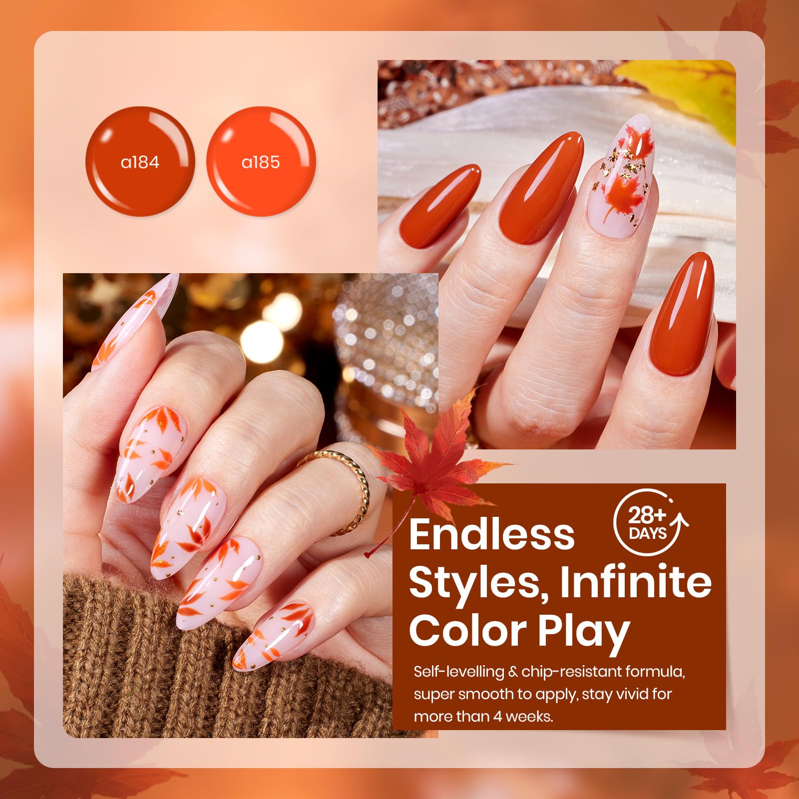 Autumn Leaves - 6 Colors Fall Gel Polish Set