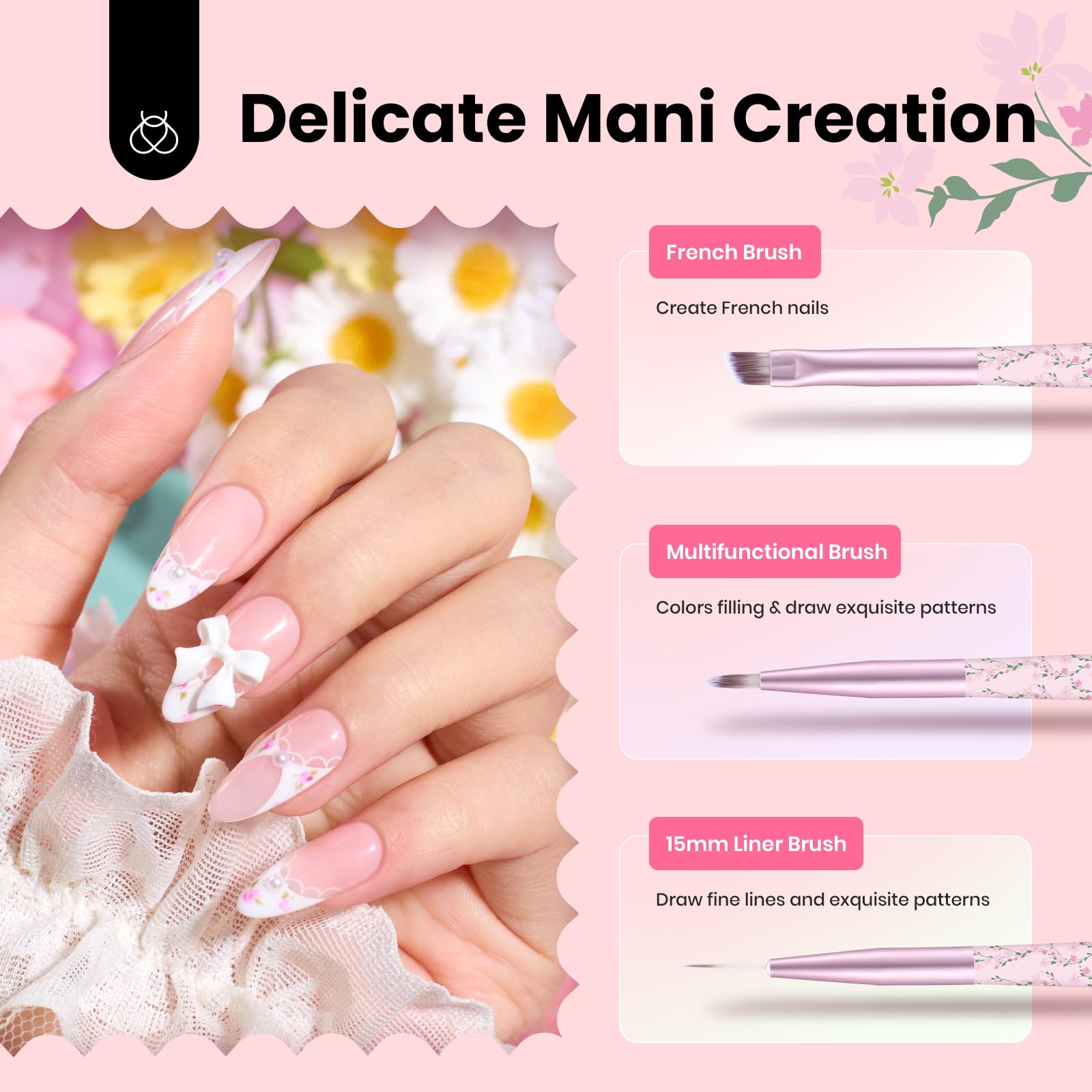 6 Pcs Nail Art Brushes Set: Precision Gel Application – Beetles