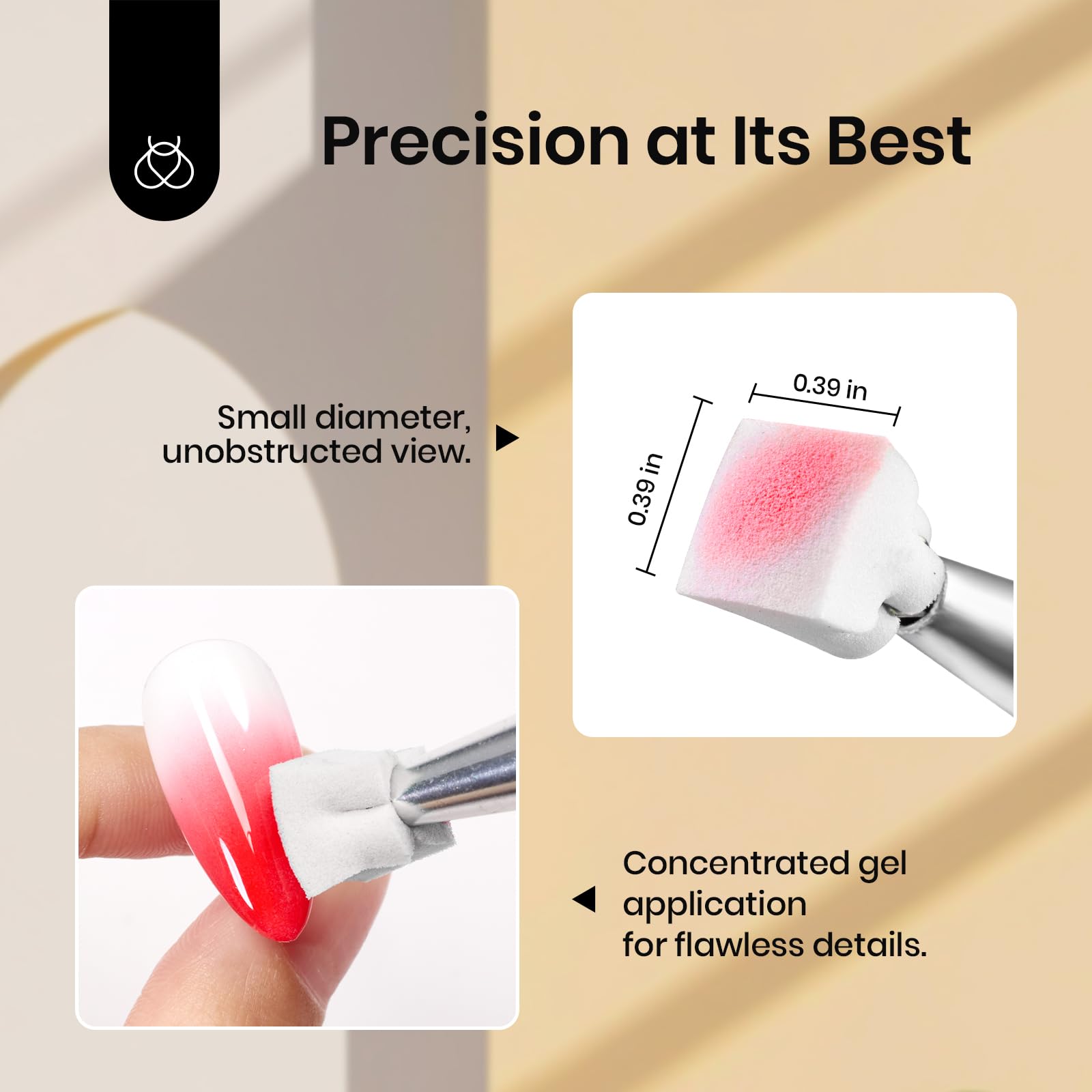150Pcs Soft Nail Sponges for Ombre White Nail Sponge with Grabbing Pen Blooming Nails Art Brushes