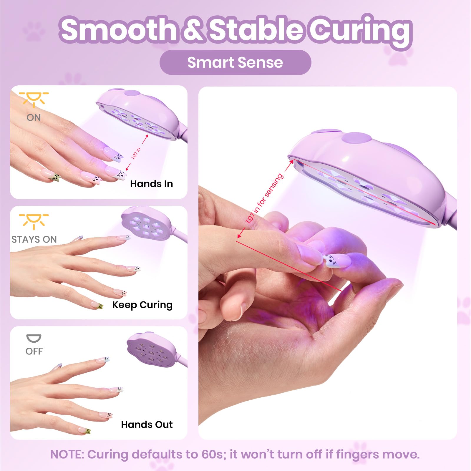 Beetles 360° Flexible Gooseneck UV Nail Lamp Purple Color