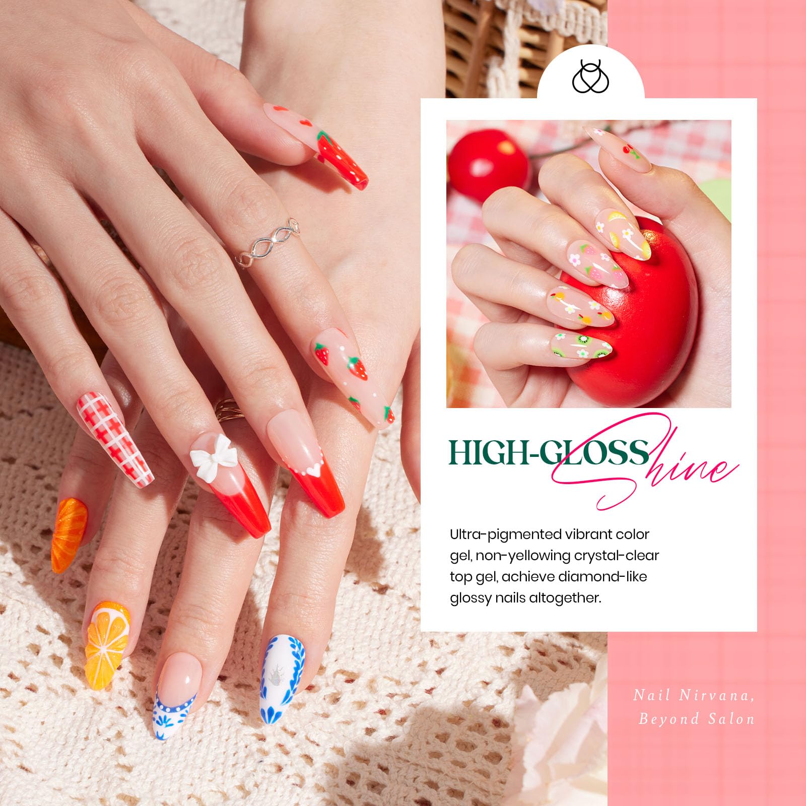Picnic Party | 36 Nail Pastel Glitter Gel Polish Colors