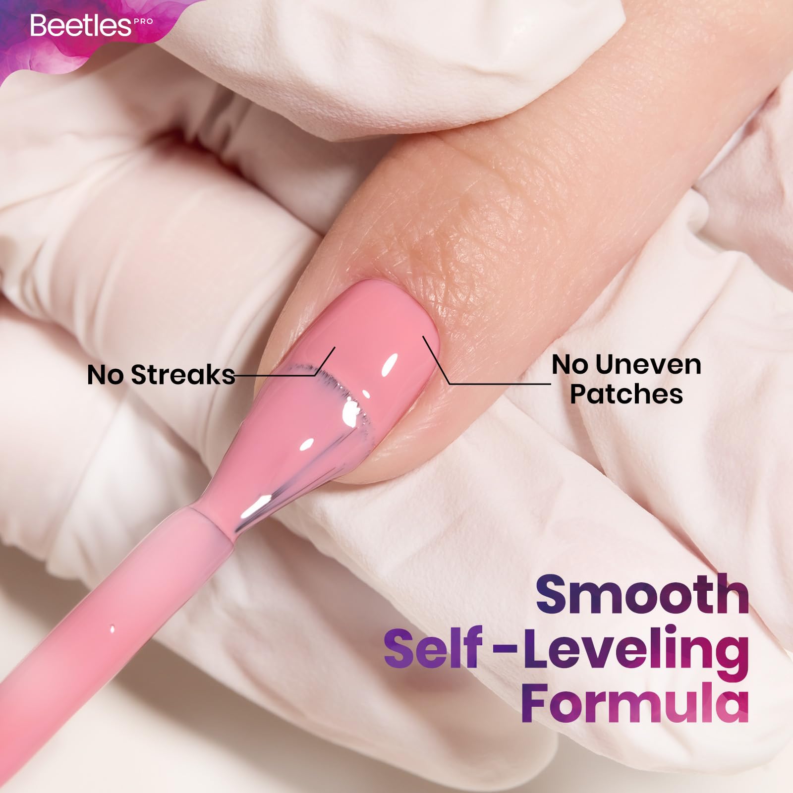 Beetles Pro Pink Gel Polish Nails Shake It Off - 1 Pcs 20ml Nude Pink Color Gel Polish