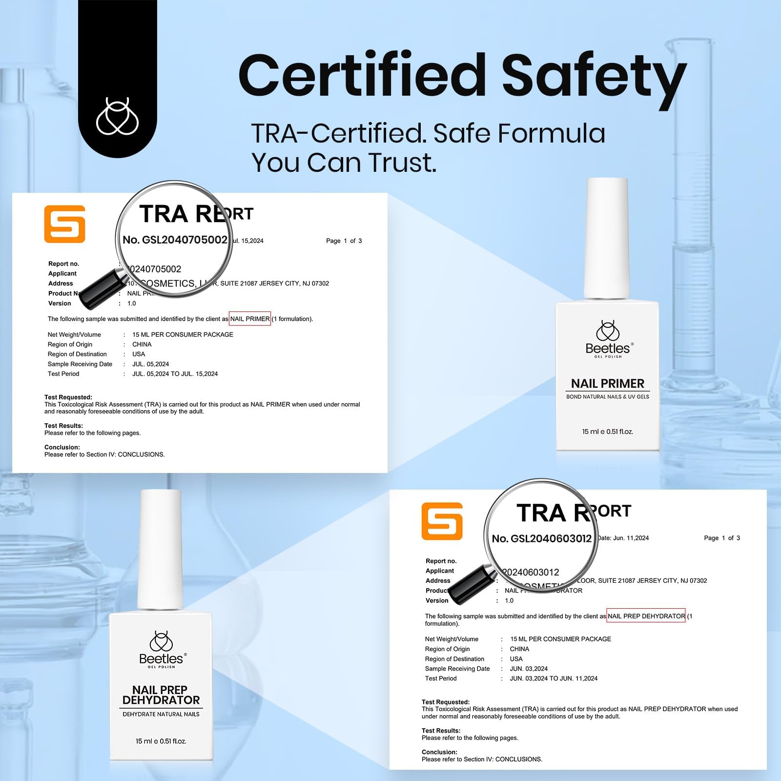 Beetles 4 Pcs 15ml Gel Top Coat and Base Coat Set