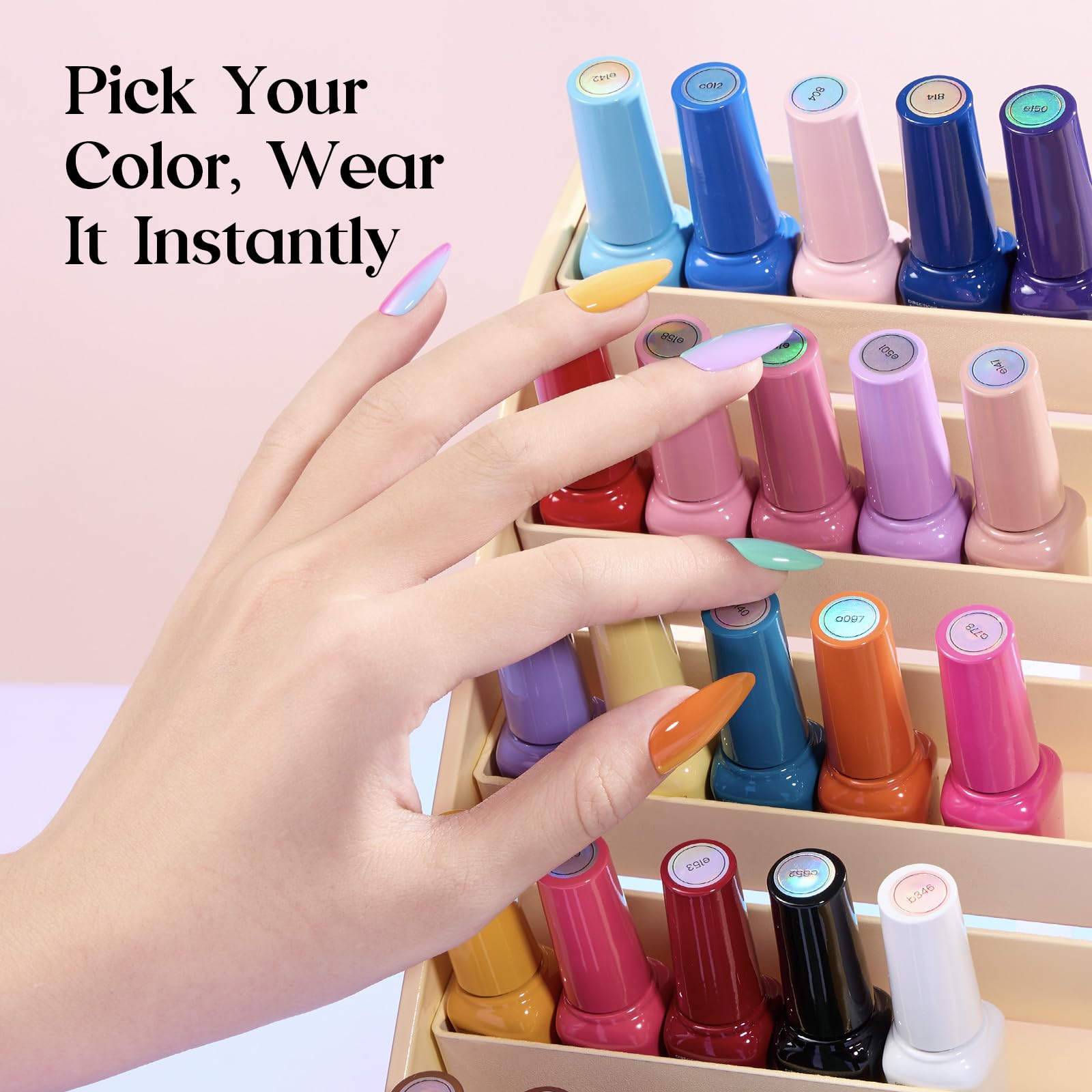Seasons Impressions Color Bottle Gel - 25 Colors One Color One Print Gel Nail Polish Set