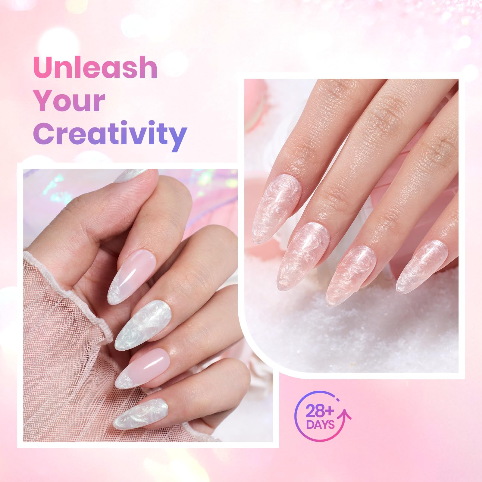Beetles Creamy Twist 6 Colors Summer Nails Glazed Glow Finish Gel Nail Polish Set