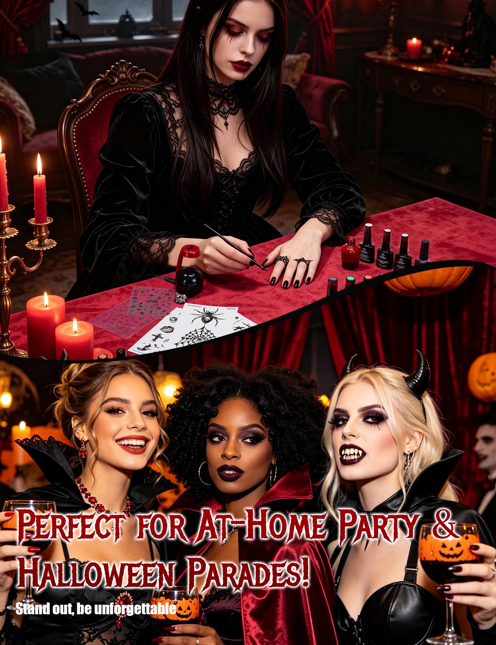 Bloody Glam- Beetles Halloween Box Vampiric Feast 6 Colors 34PCS Gel Nail Polish Kit 2026 Limited Edition Gift Box