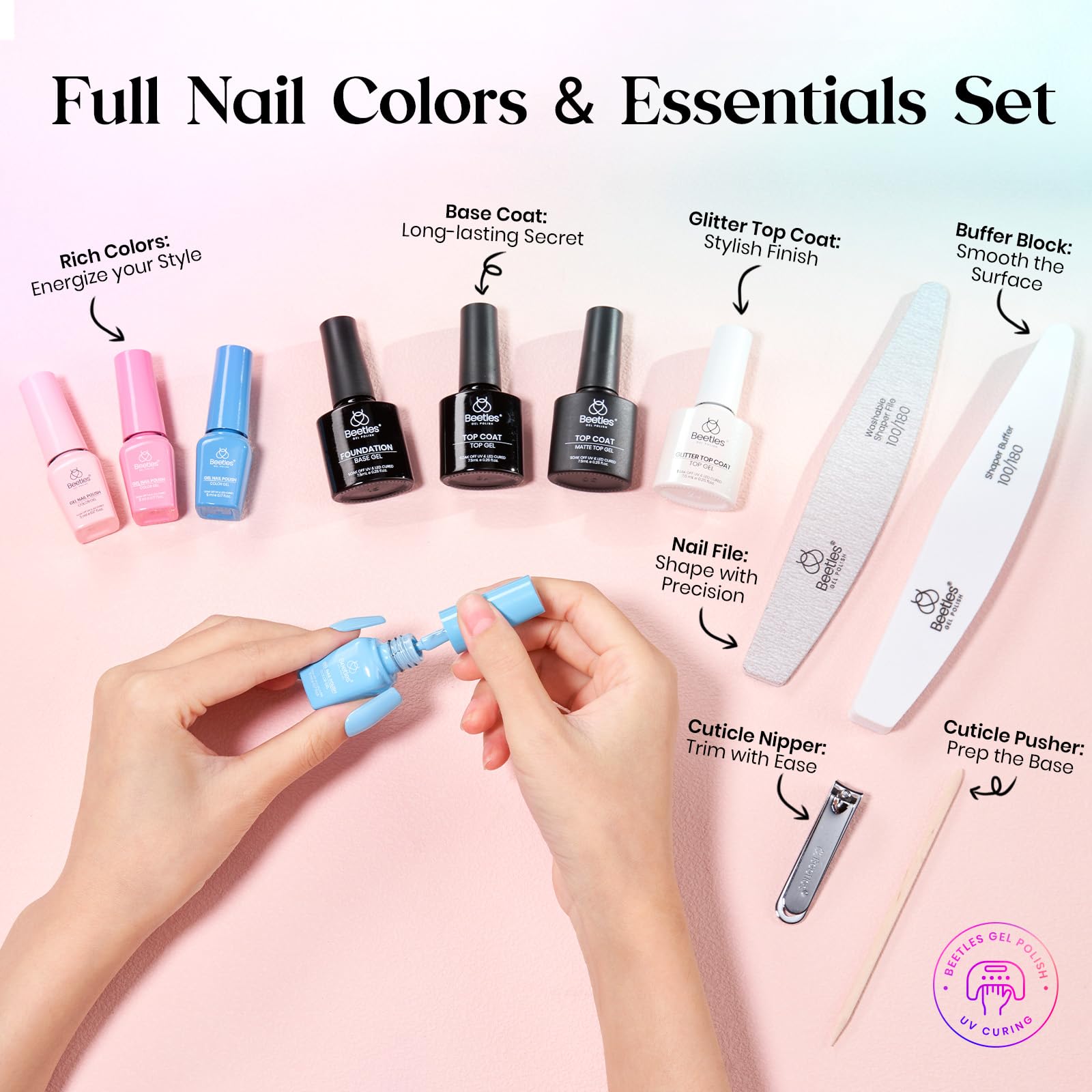 ネイルカラー・マニキュア Color Gel Set Beetles Gel Nail Starter Kit Color Sonata 36 Colors Mani Set