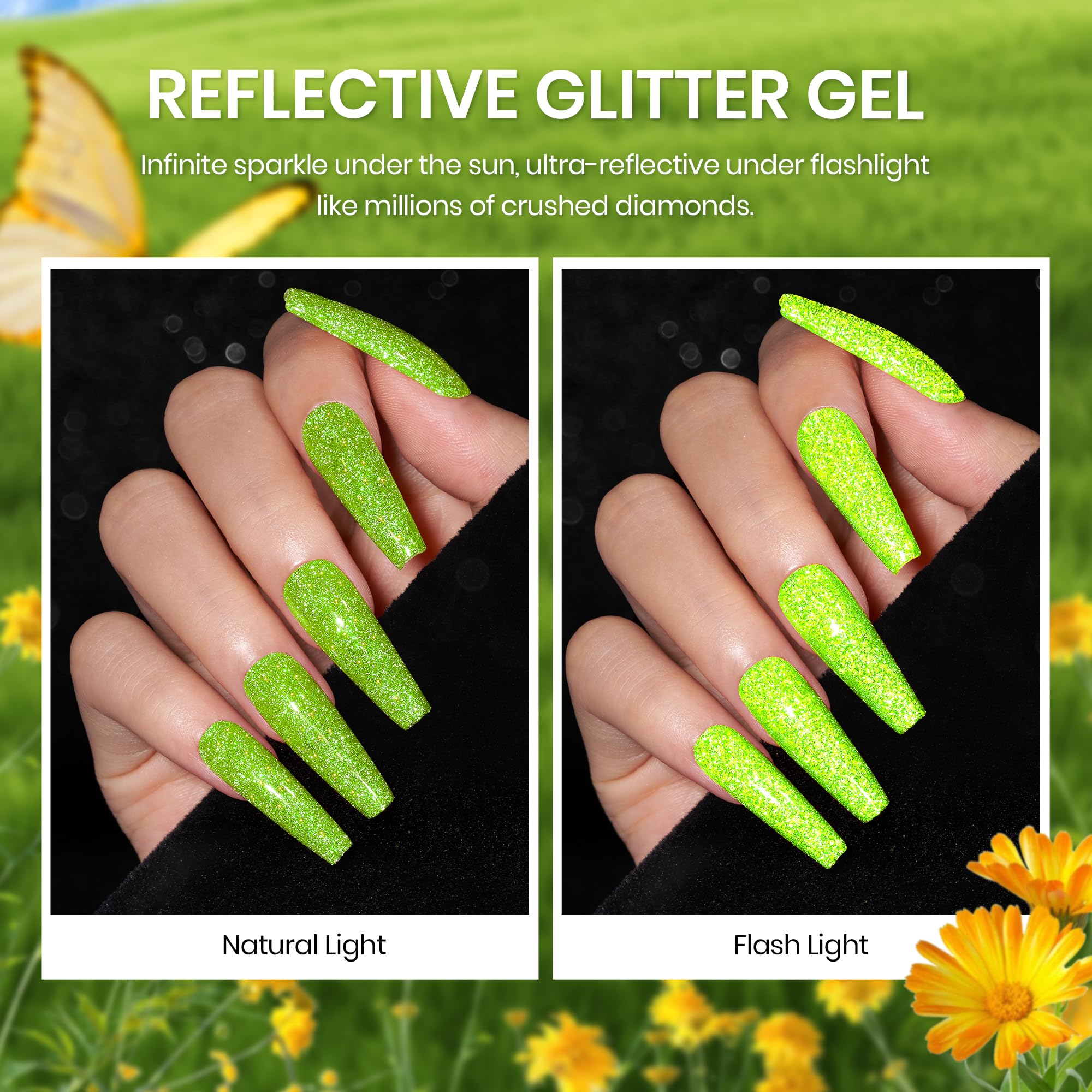 Summer Beats | 6 Colors Jelly Cat Eye Glitter Gel Polish Set