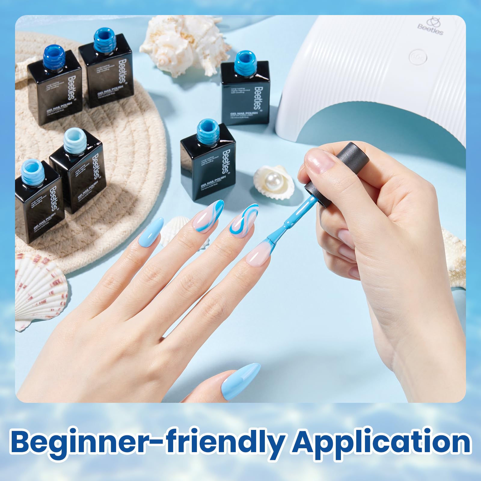 Ocean Range - 6 Colors Light Baby Dark Navy Blue Gel Polish Set