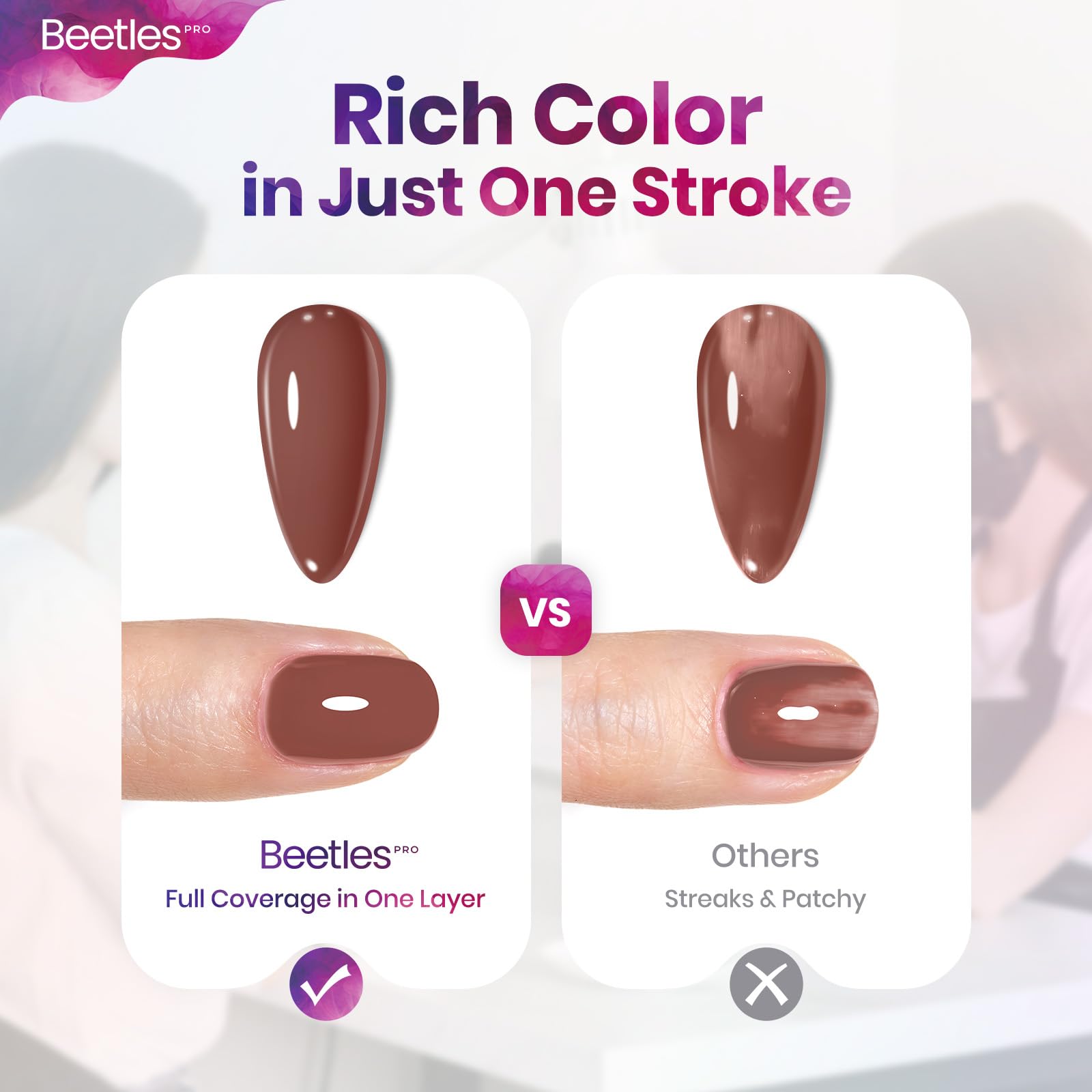 Beetles Pro Dark Brown Gel Nail Polish - Off The Grid Cobalt Blue 20ML Color Gel Polish