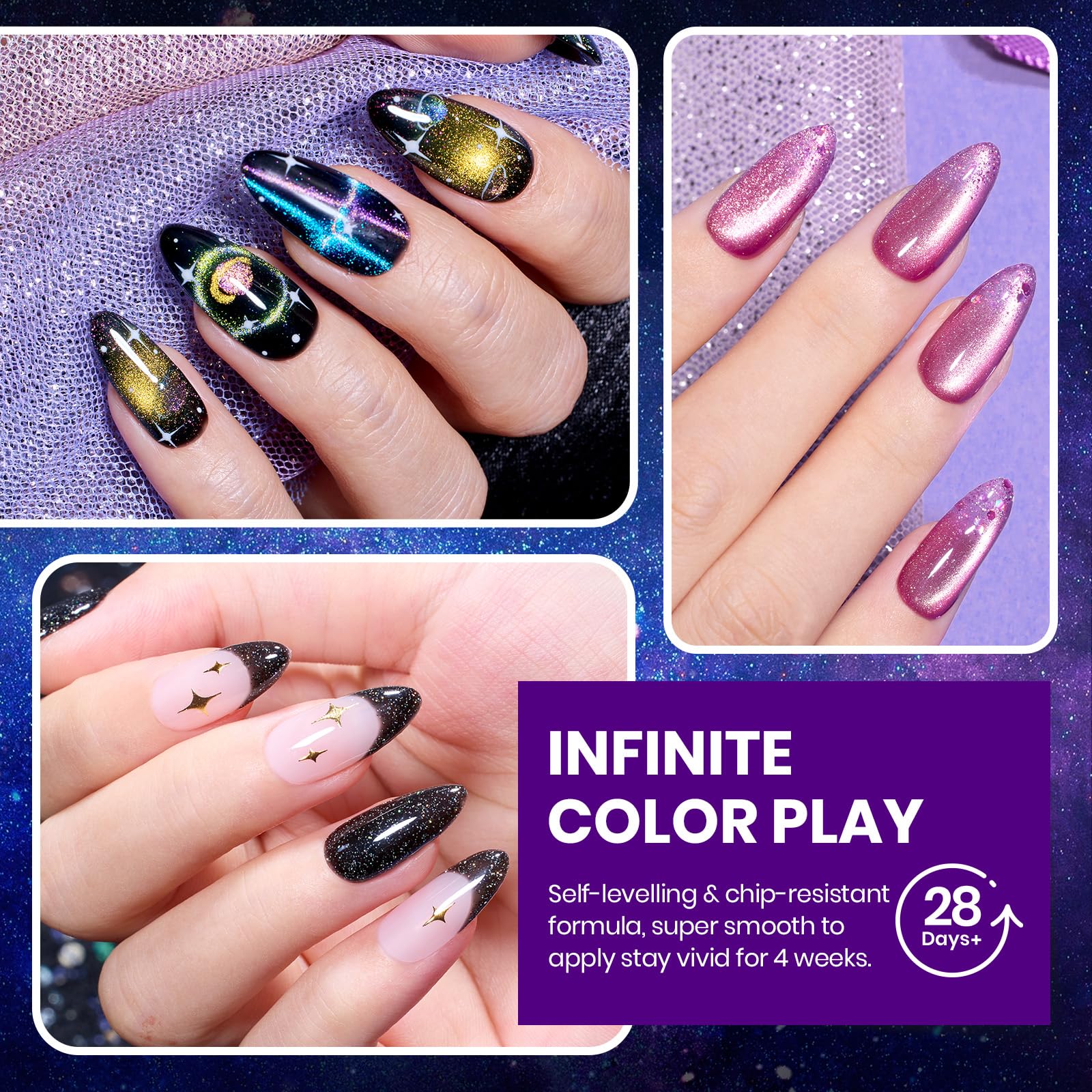 Beetles Stellar Mirage  - 20 Colors Fall Halloween Jelly Cat Eye Color Changing Gel Polish Set
