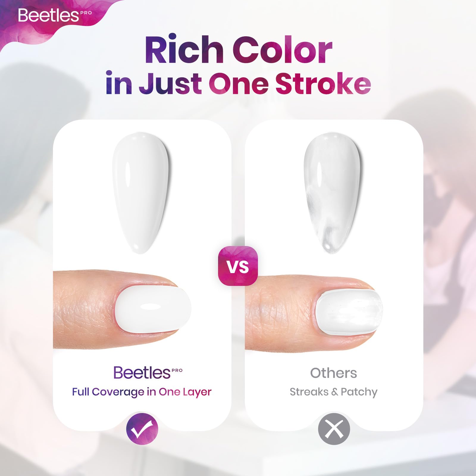 Beetles Pro White Gel Polish - Craving Calm French White Color 20ML Gel Polish