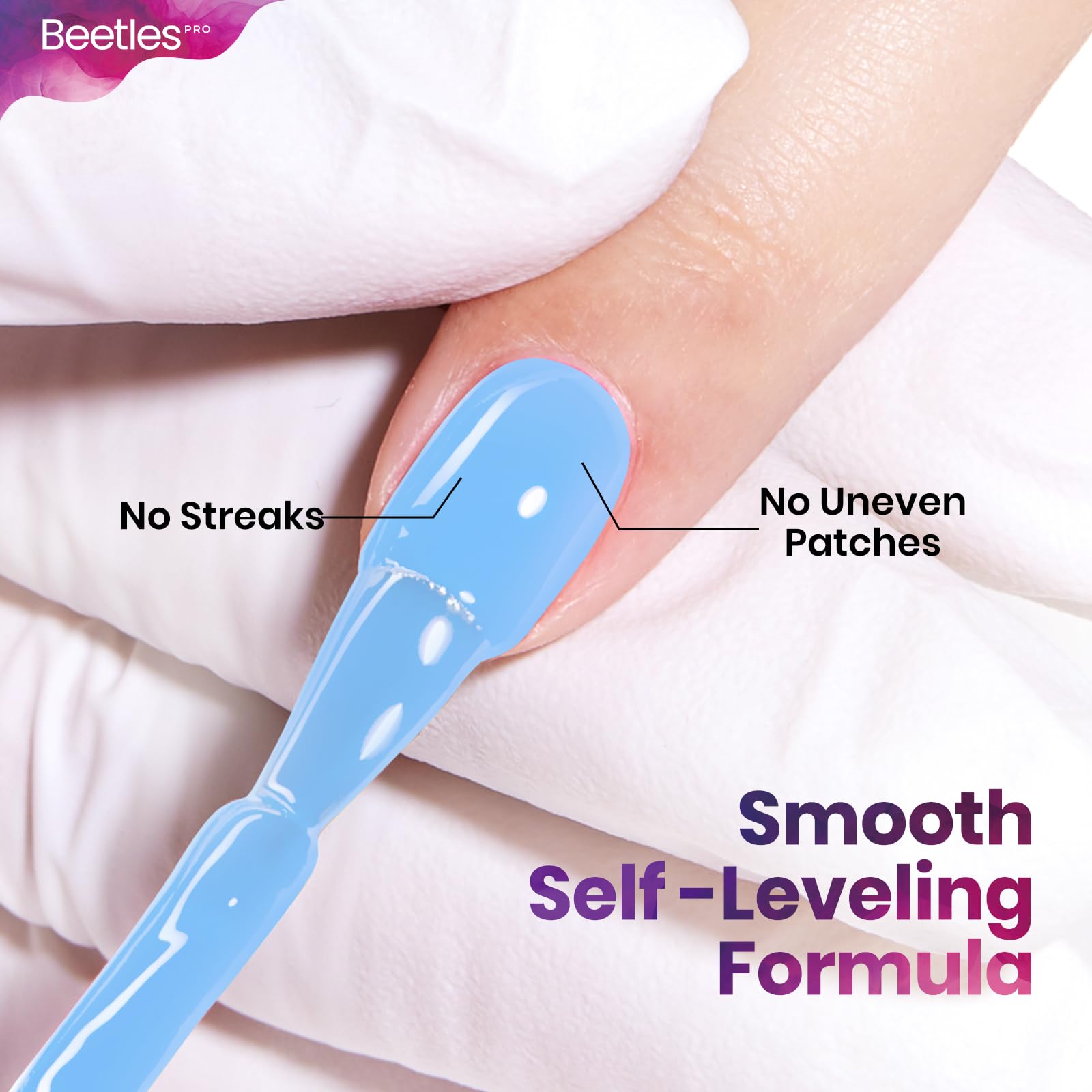 Beetles Pro Blue Gel Polish - Keep It Cool, Sky Blue Color Gel Polish, UV Nail Lamp Cure Needed Nail Arts Salon-Quality Shine Long Lasting