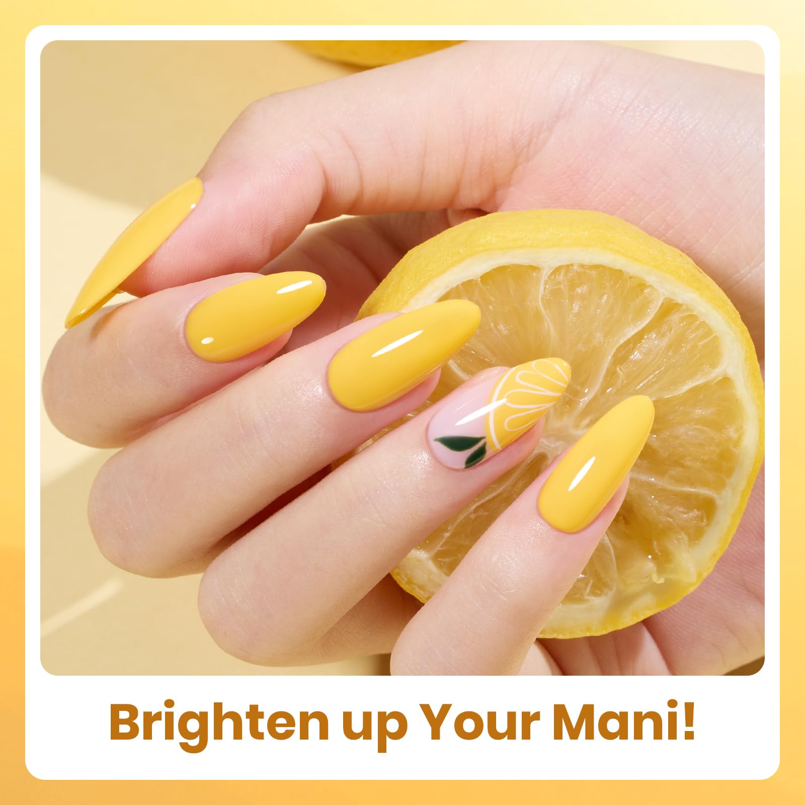 Lemon Whispers - 6 Colors Fall Gel Nail Polish Set Kit