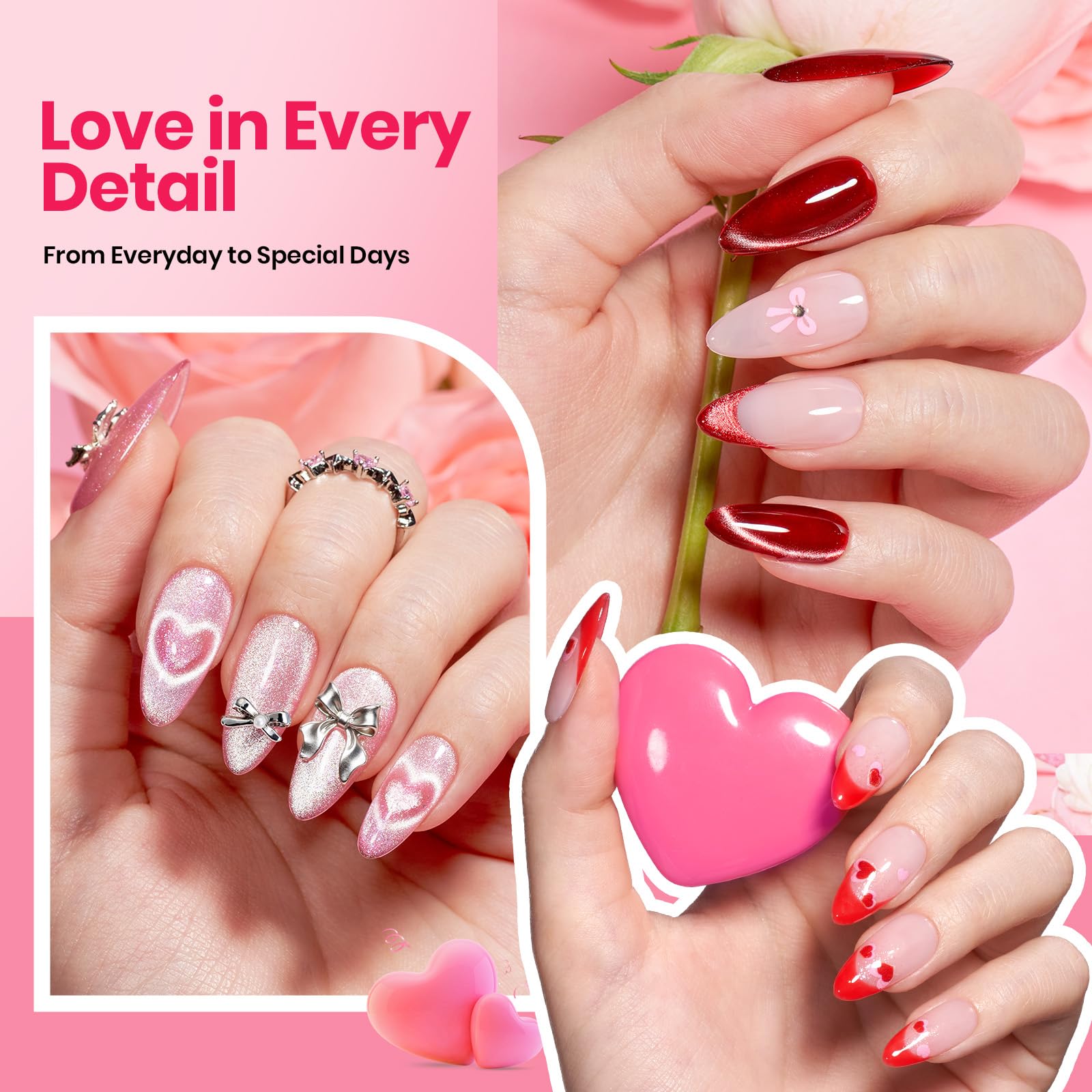 Beetles Gel Nail Starter Kit 6 Colors Cat Eye Set – Beetles Gel Polish