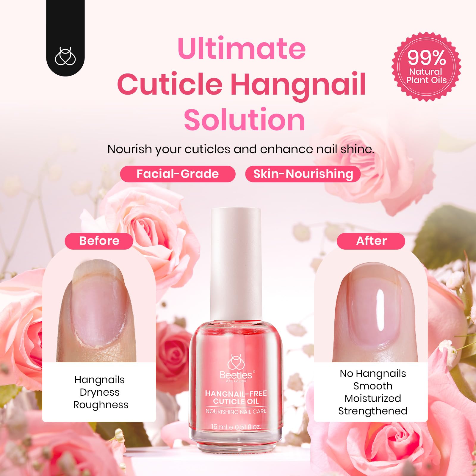 Rose Smell Cuticle Oil l 15ml Gifts