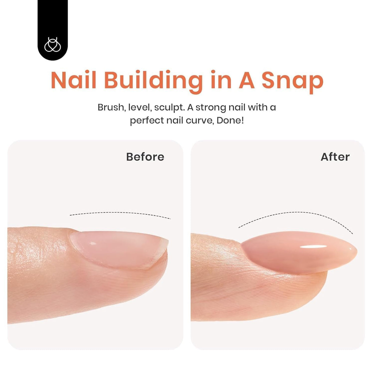 Beetles Builder Gel for Nails, 0.51 fl oz Caramel Nude Brown Building Gel, 8 in 1 Nail Strengthening Apex Building Extension for Beginner DIY Salon at Home, UV & LED Lamp Needed